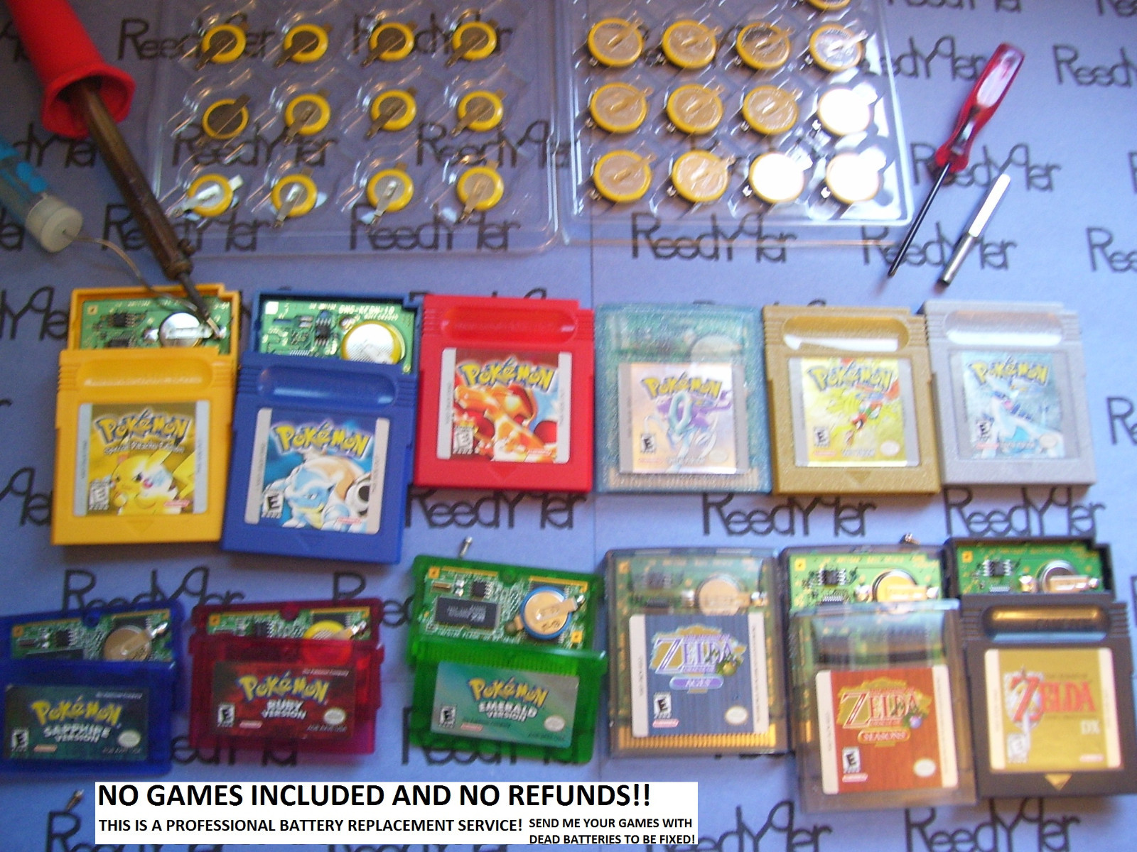 *BEST* GAME SAVE BATTERY REPLACEMENT REPAIR SERVICE Fix NES SNES N64 Gameboy gba