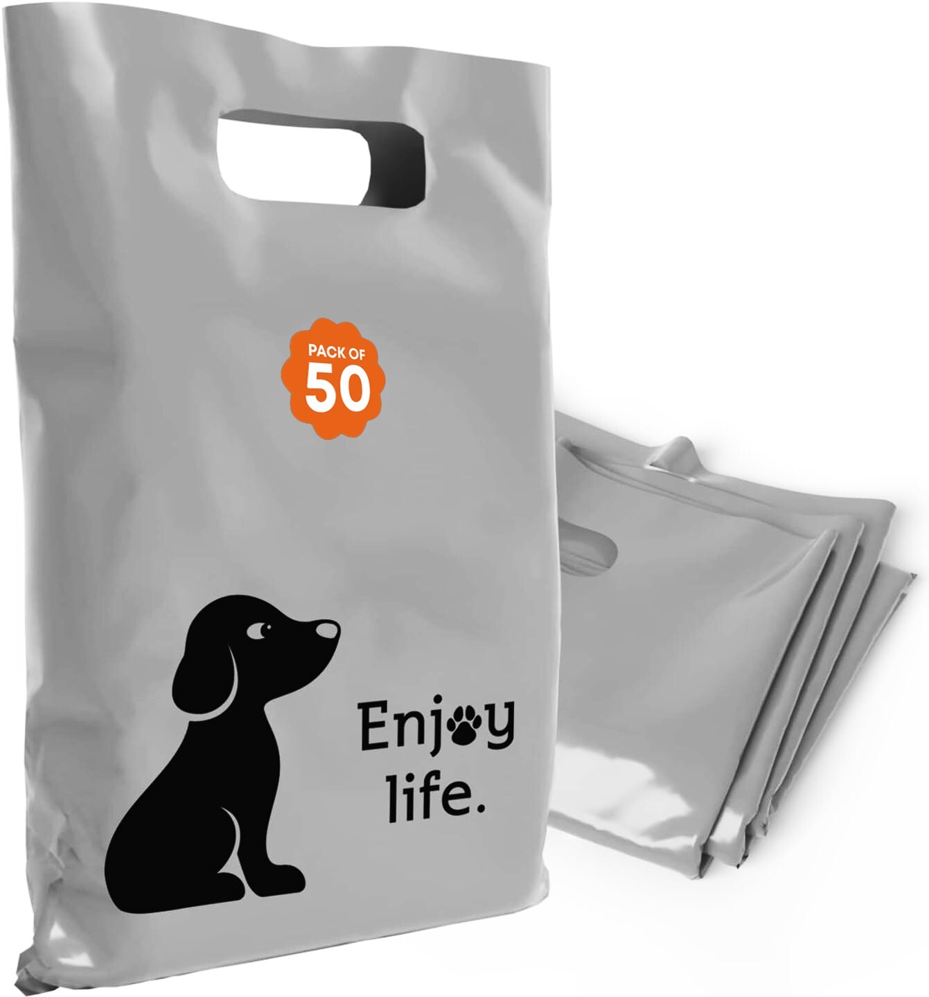 OPTIPAK 20x22 Plastic Bags – 50 Pack with Die-Cut Handles for Retail & Party
