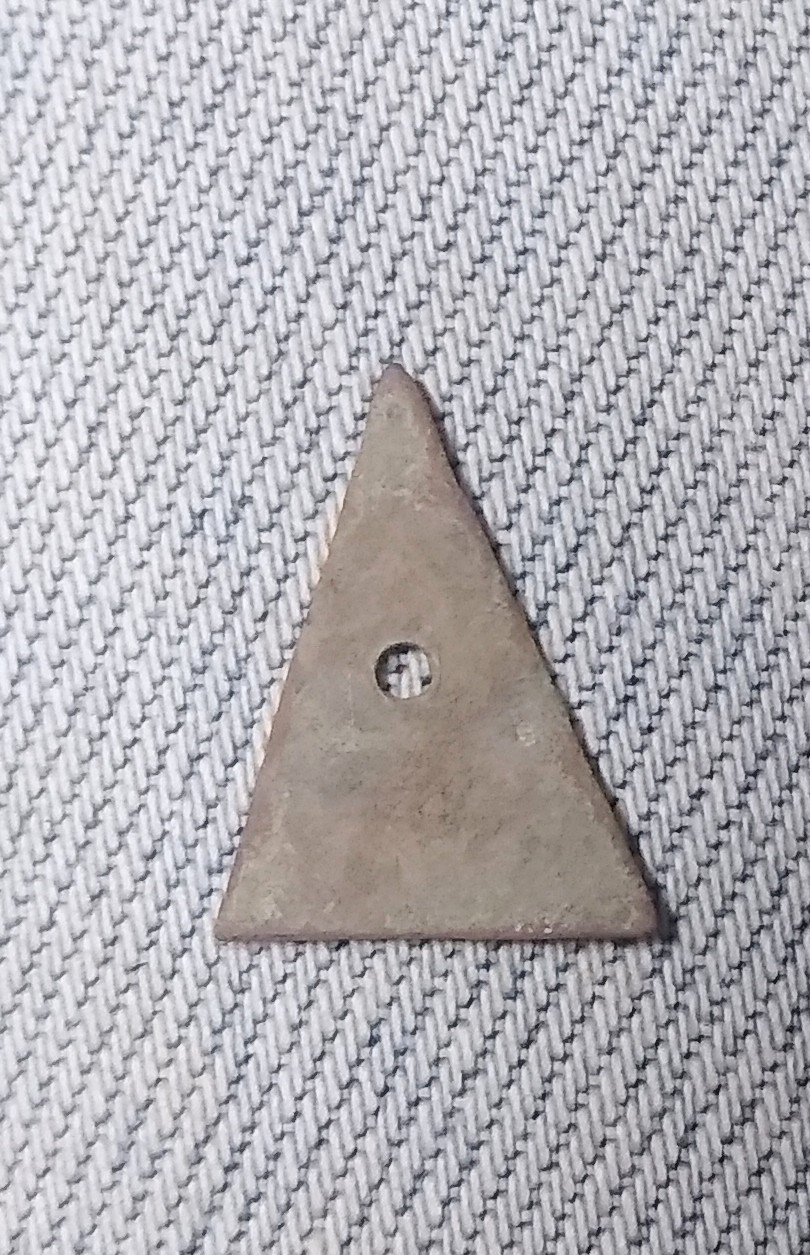 Copper Arrowhead 3/4" Long  New York State Seneca Iroquois 1680