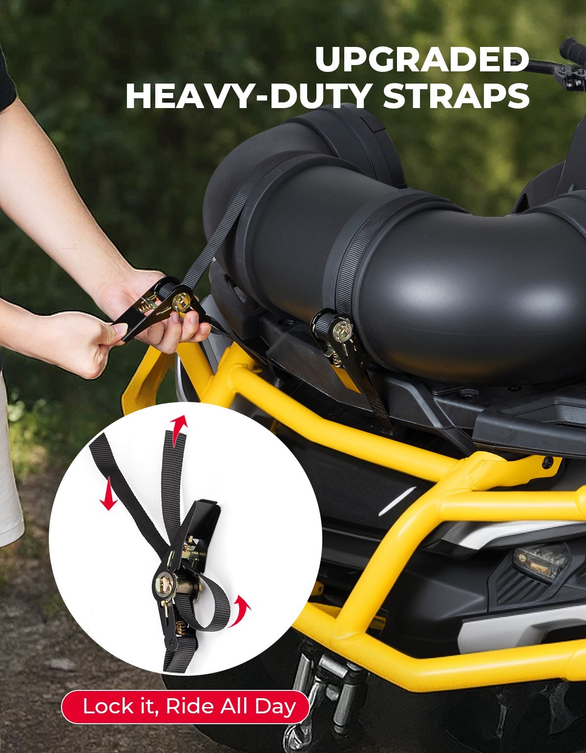 6.5-Inch Bluetooth ATV Speaker Sound Bar Audio System w/ RGB Lights for Polaris