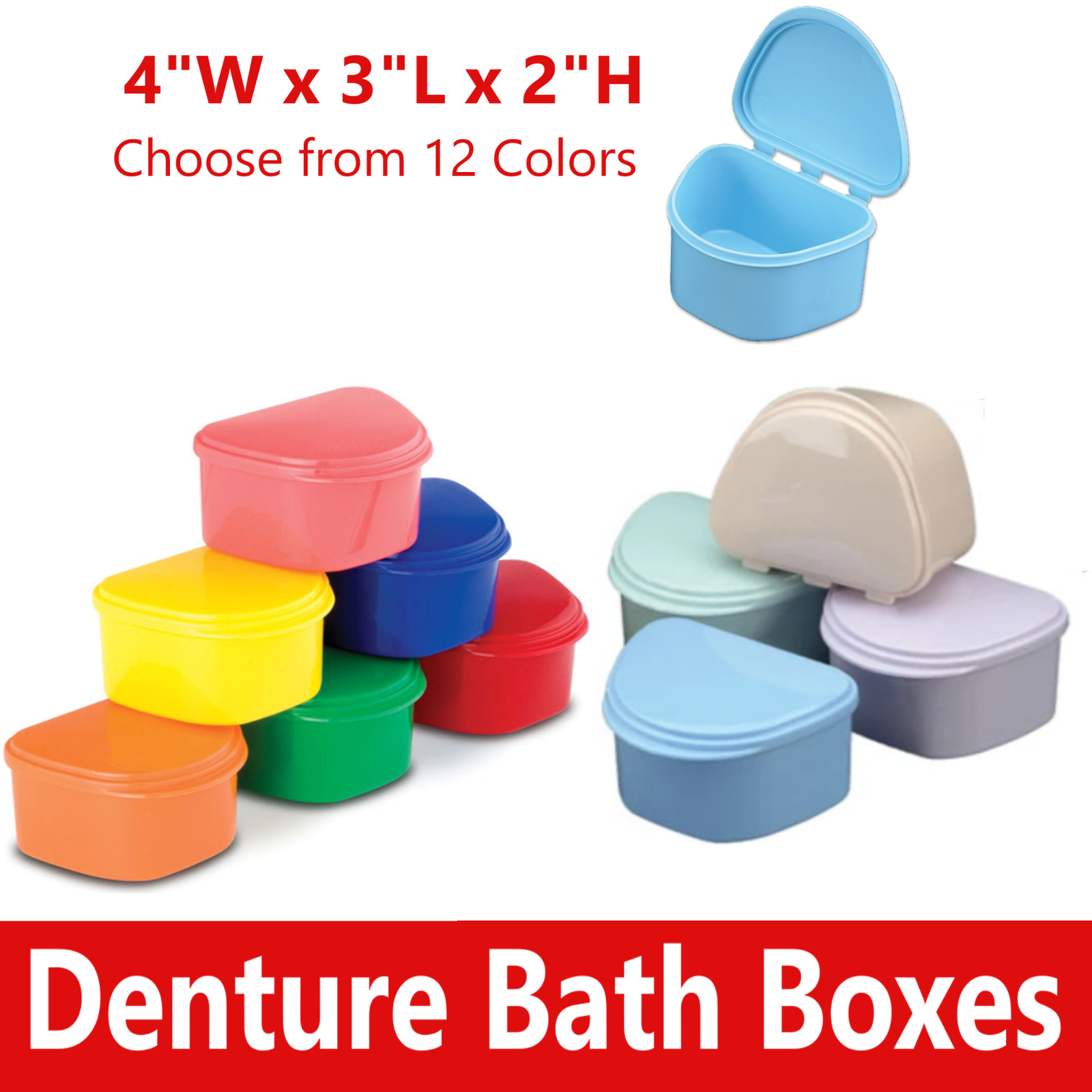 Dental Denture Box Retainer Box Carrier, Ortho Retainer Denture Bath Mouhtguard