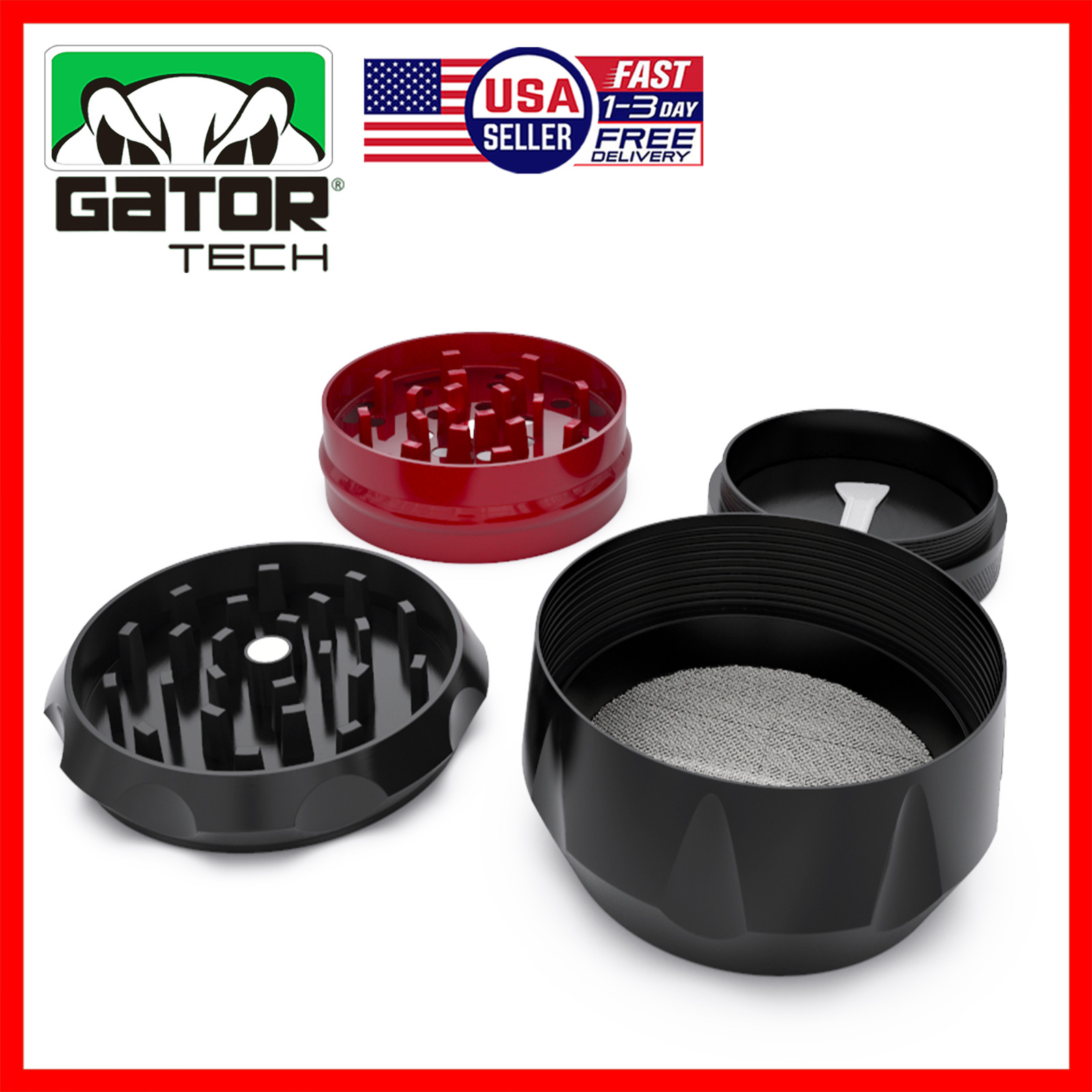 Tobacco Herb Grinder Spice Herbal Metal Crusher 2.5” Large Hand Handle Muller