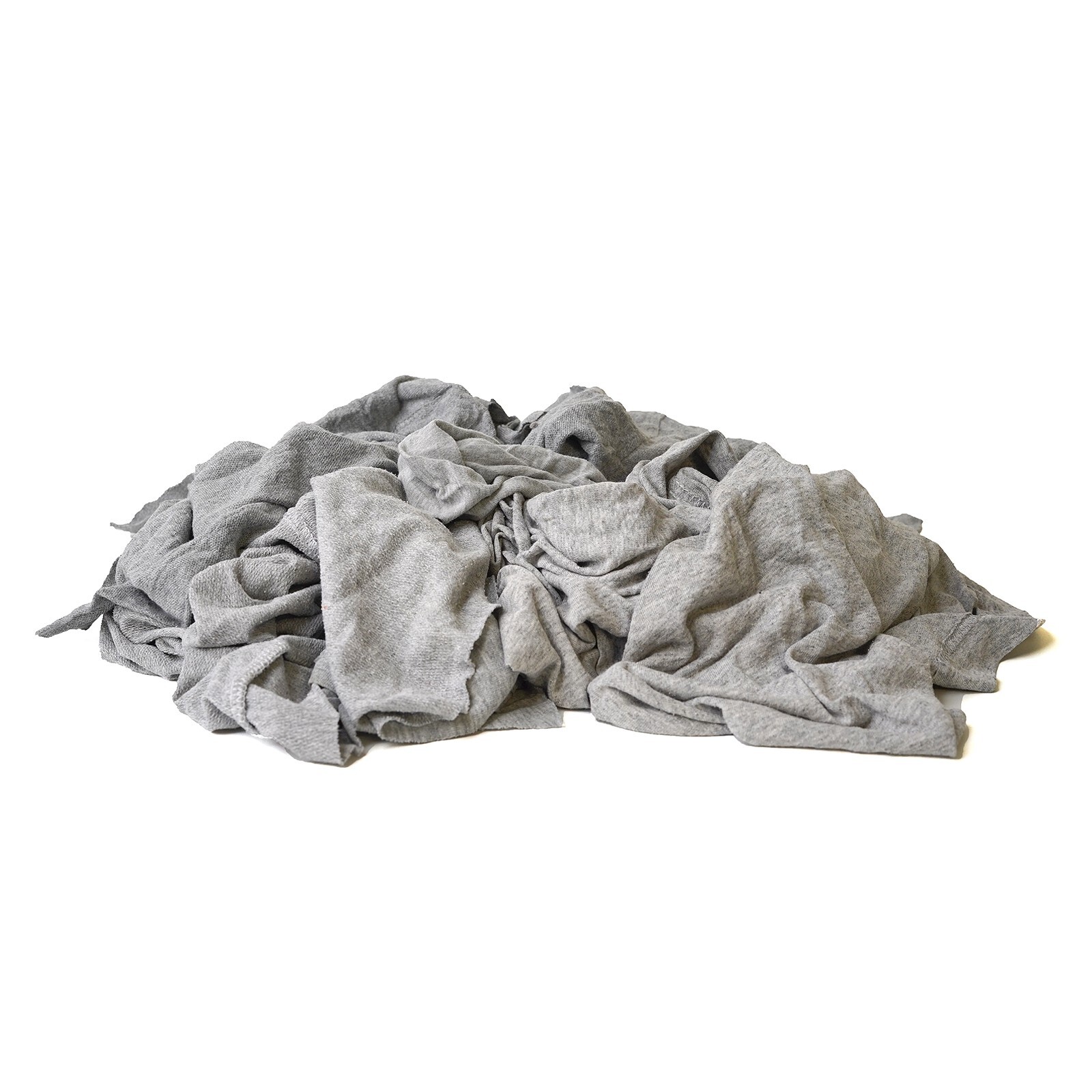 Gray Knit T-Shirt 100% Cotton Cleaning Rags 10 lbs. Bag - Multipurpose Cleaning