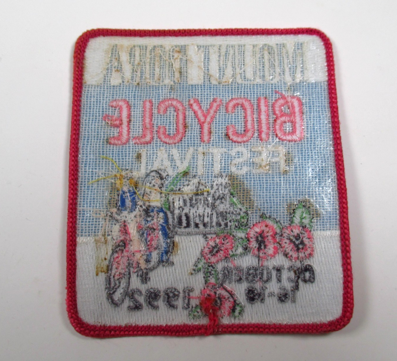 Mount Dora Bicycle Festival Cycling Patch October 16-18 1992 Vintage
