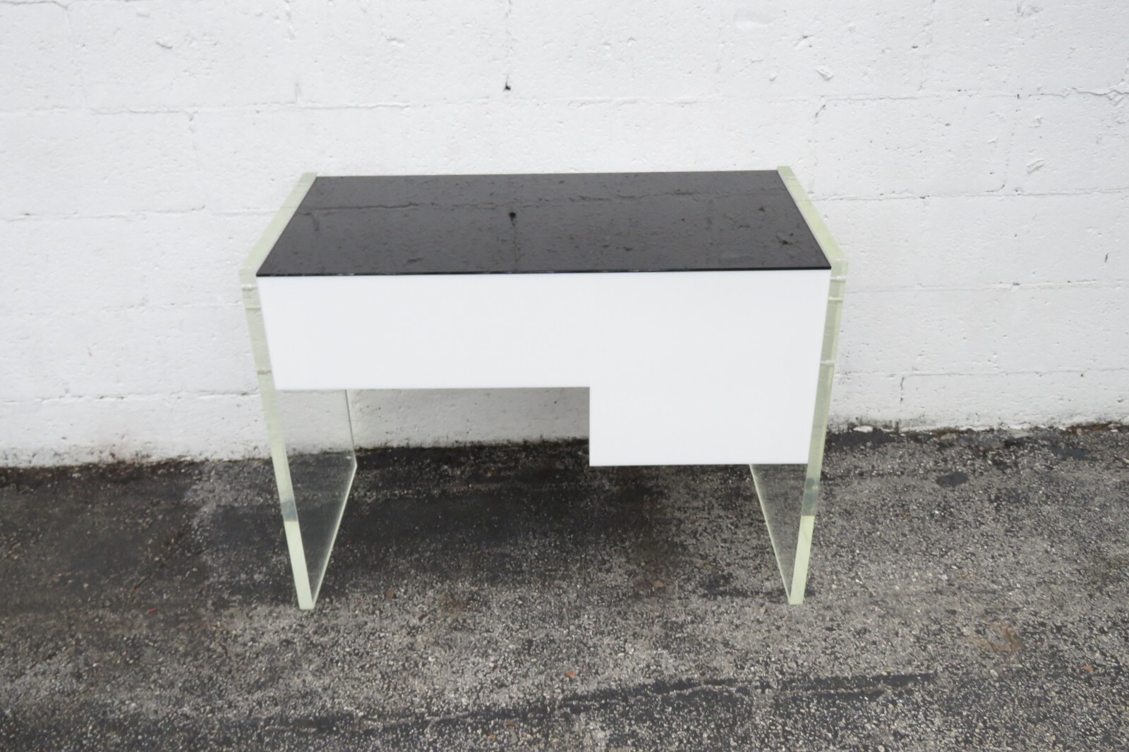 Hollywood Regency Lucite Vanity Makeup Table Desk and Stool 5475