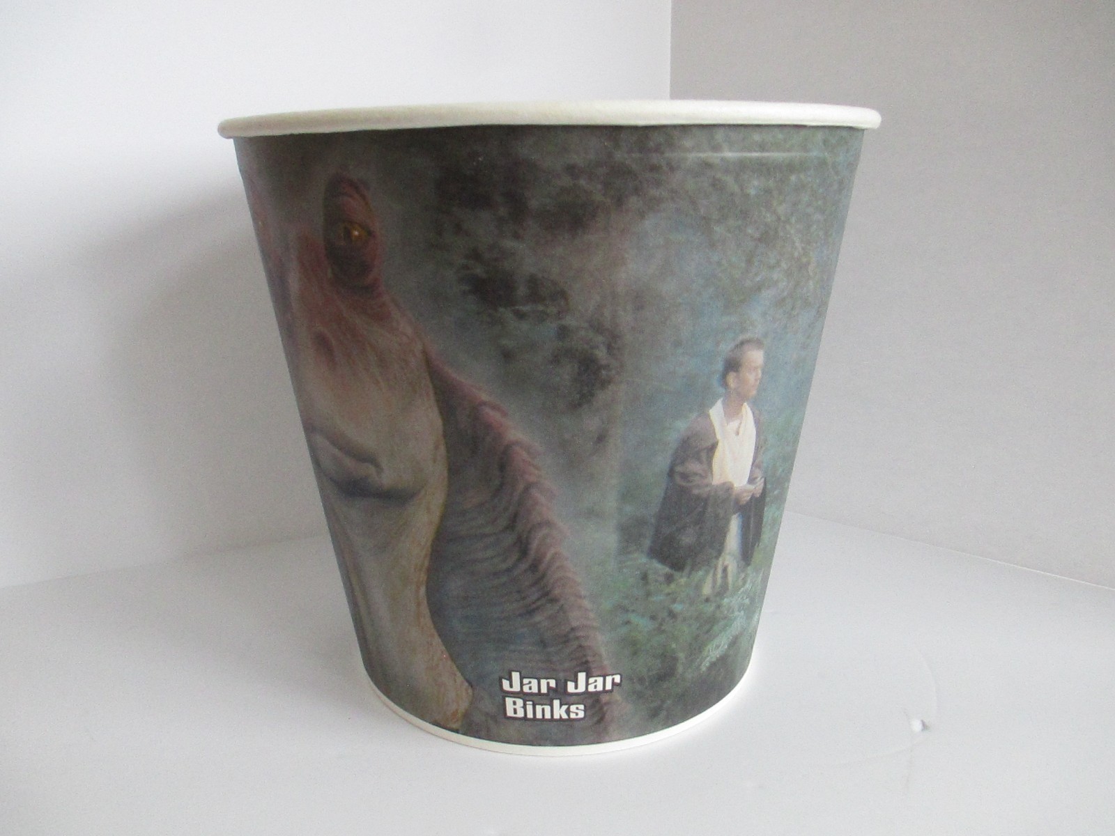 Star Wars Episode 1 KFC Jar Jar Binks Bucket with POG Topper 1999 Vintage BSMT