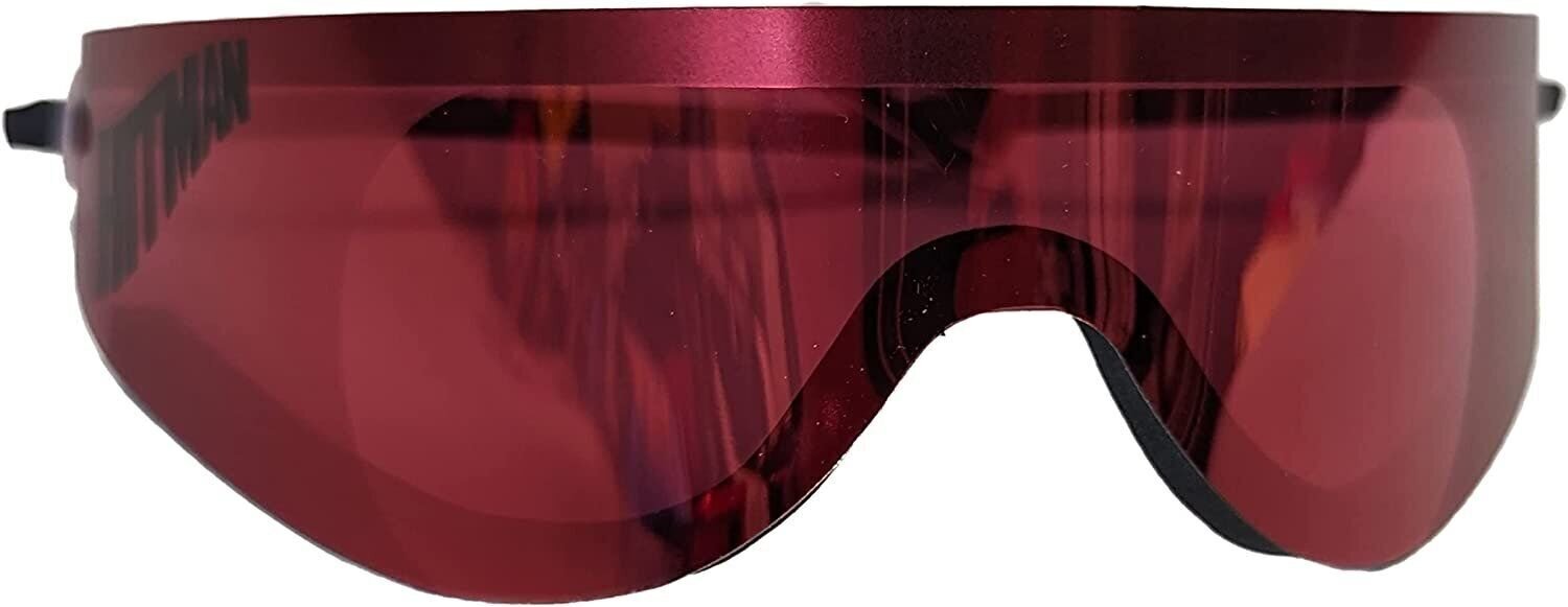Hitman WWF Logo Pink Bret Hitman Hart Wrap Around Shades Sunglasses