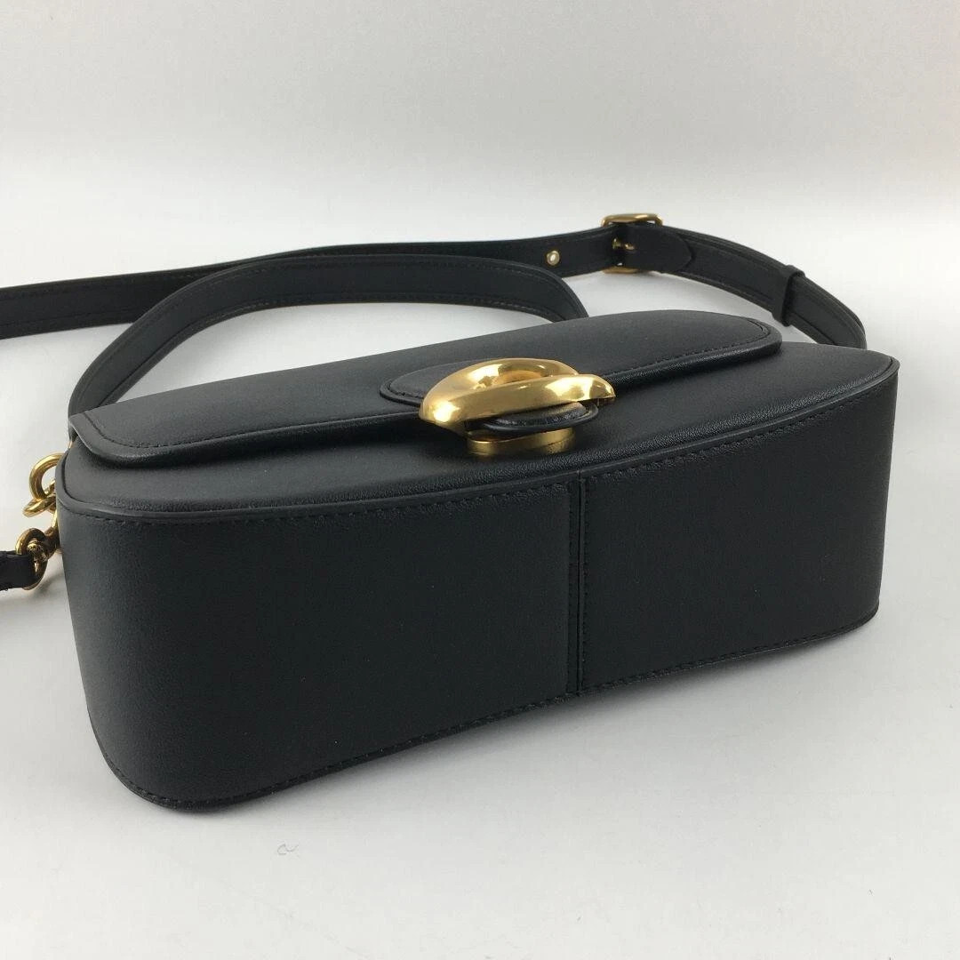 Coach C4823 Leather Soft Tabby Shoulder Bag 2 Way Crossbody Black Outlet