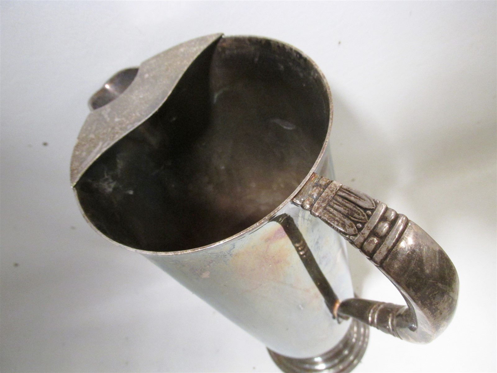 Vtg Art Deco International Silver Plate Tropical Martini Cocktail Mixer Pitcher