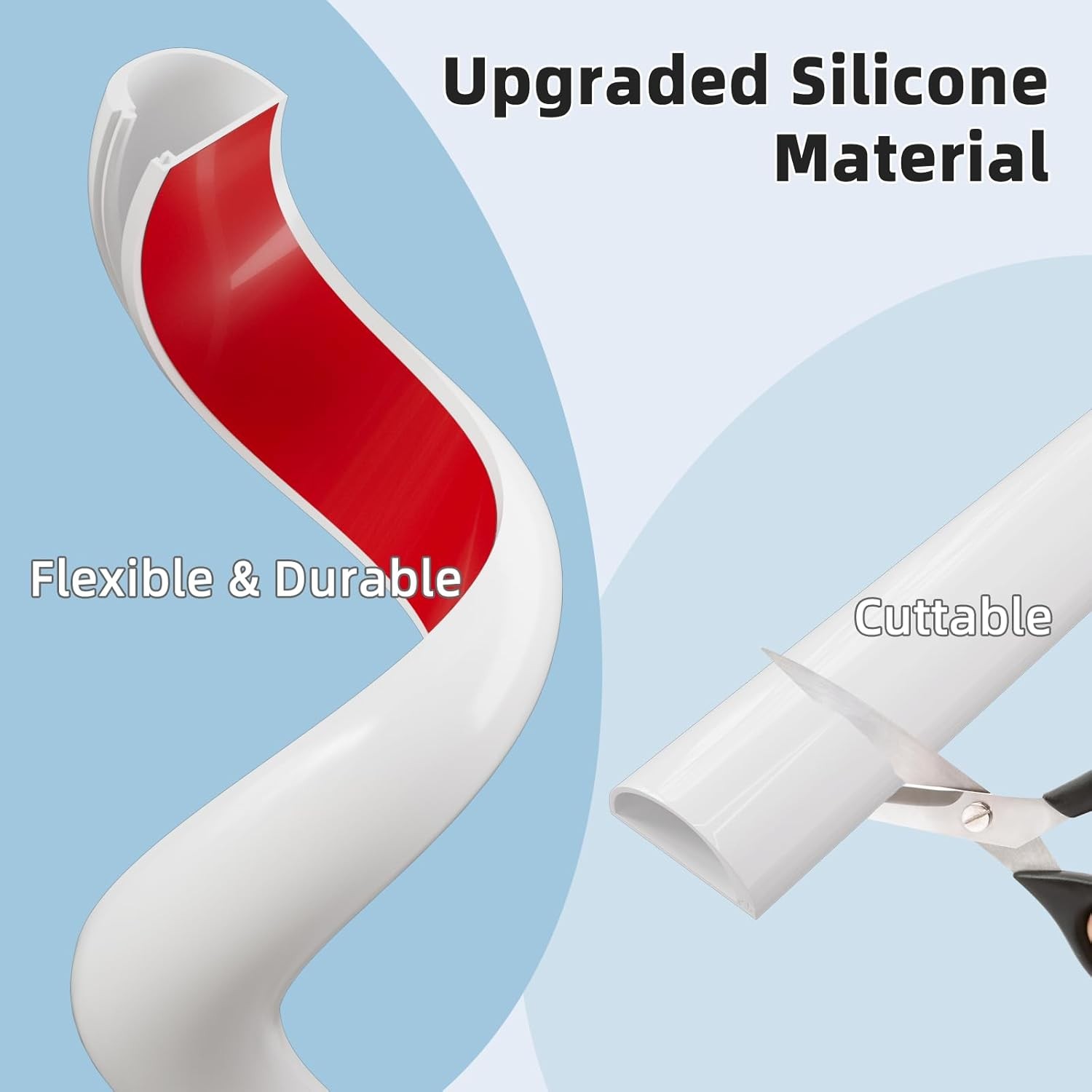 39”-197'' Cord Hider for Wall Mounted TV Adhesive One-Cord Cable Hider for Wall