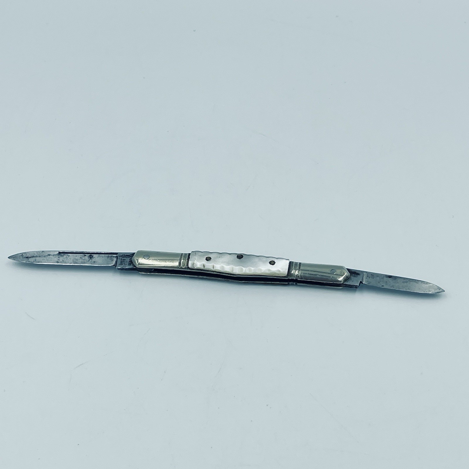 Vintage United Cut Co Germany Carved Pearl Pen Pocket Knife