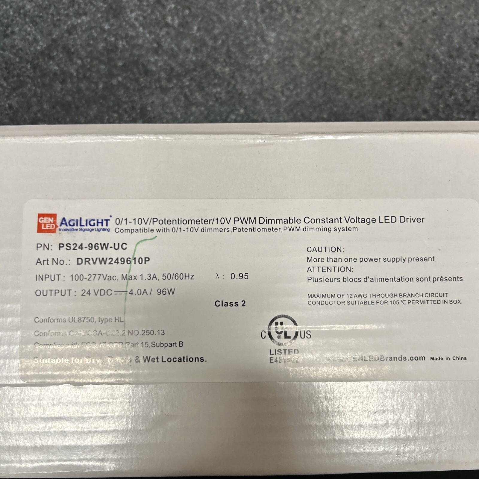 PS24-96W-UC Agilight Dimmable Constant Voltage LED Driver ~NEW~