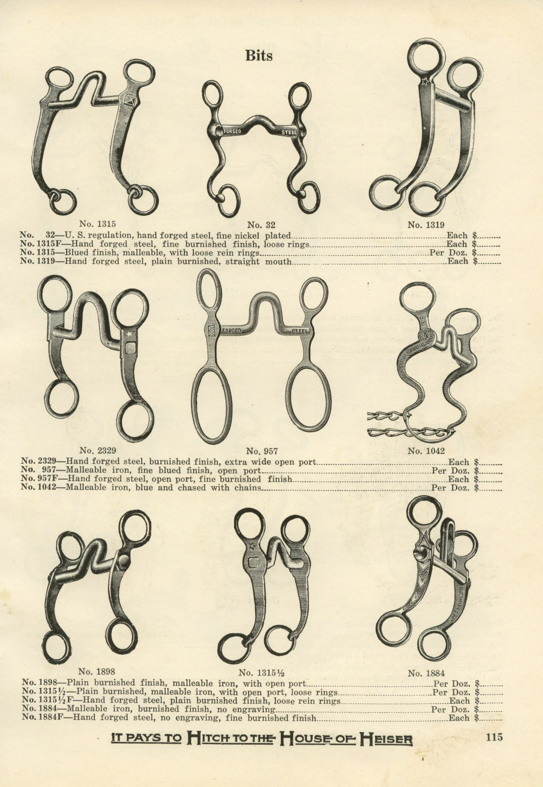 H.H. Heiser Catalog #21 on CD - Saddles, Bits, spurs and much more