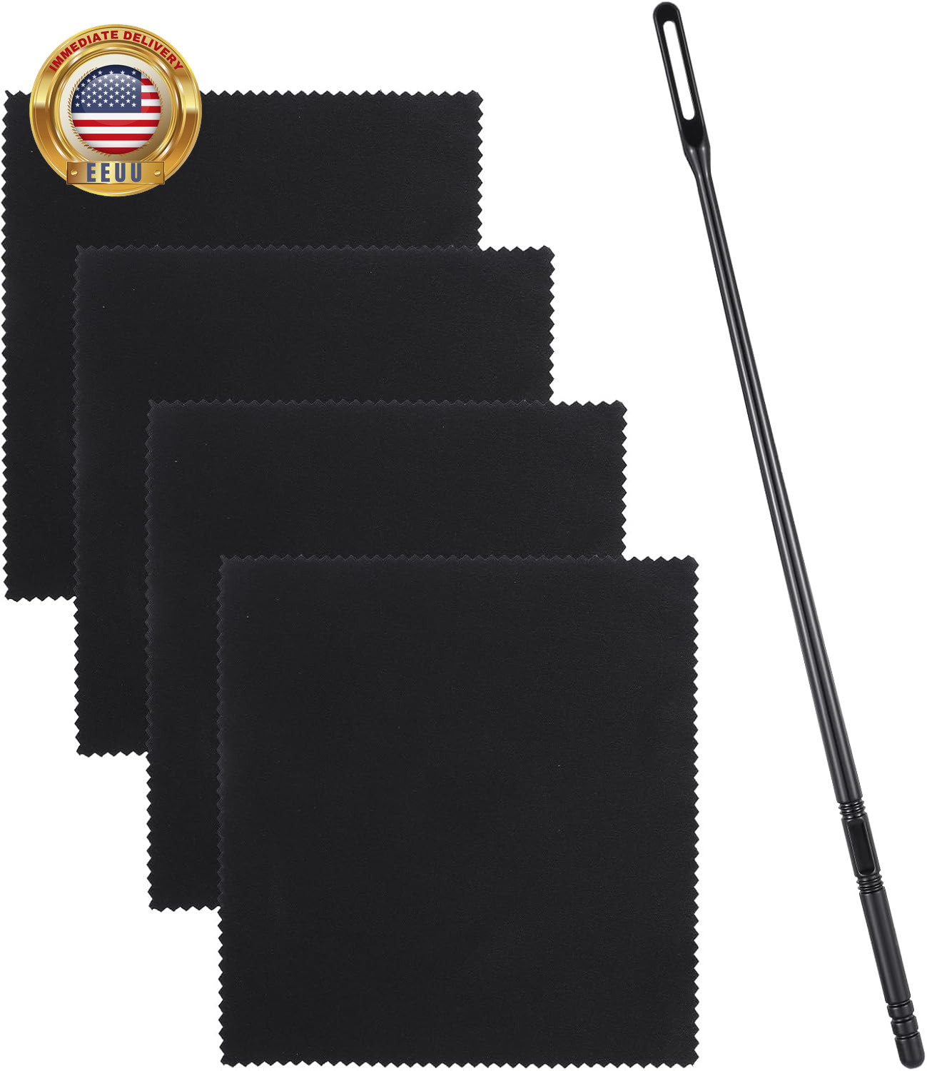 Flute Cleaning Kit Flute Cleaning Rod with 3Pcs Cloth Flutes Cleaner Kit for Flu