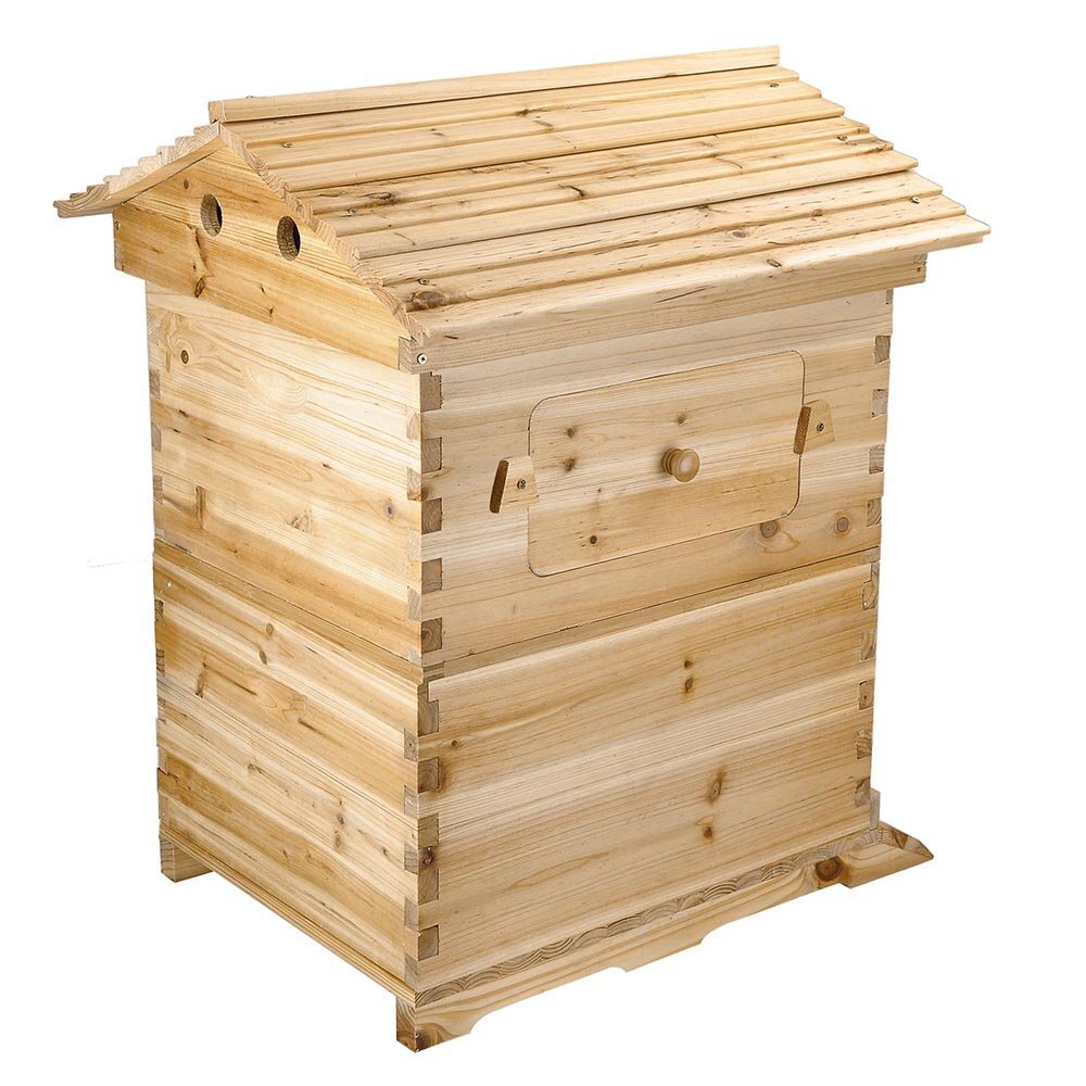 7 Upgraded Bee Frames + Auto Beehive Hive Box Beekeeping Brood Cedarwood Houses