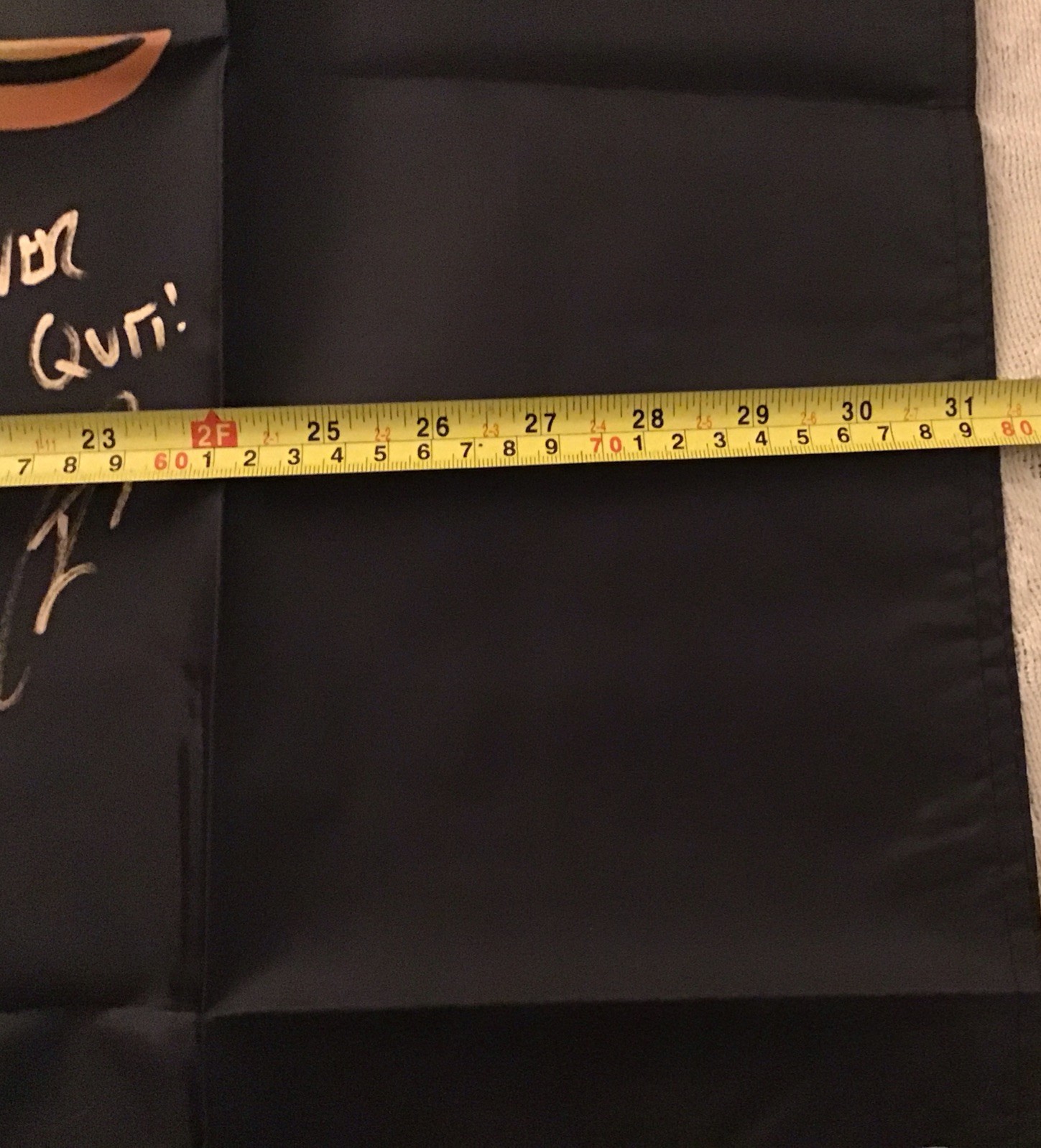 Rob O'Neill Never Quit Gold 31.5"x15" NAVY SEALs Flag PSA Certification 2C71972