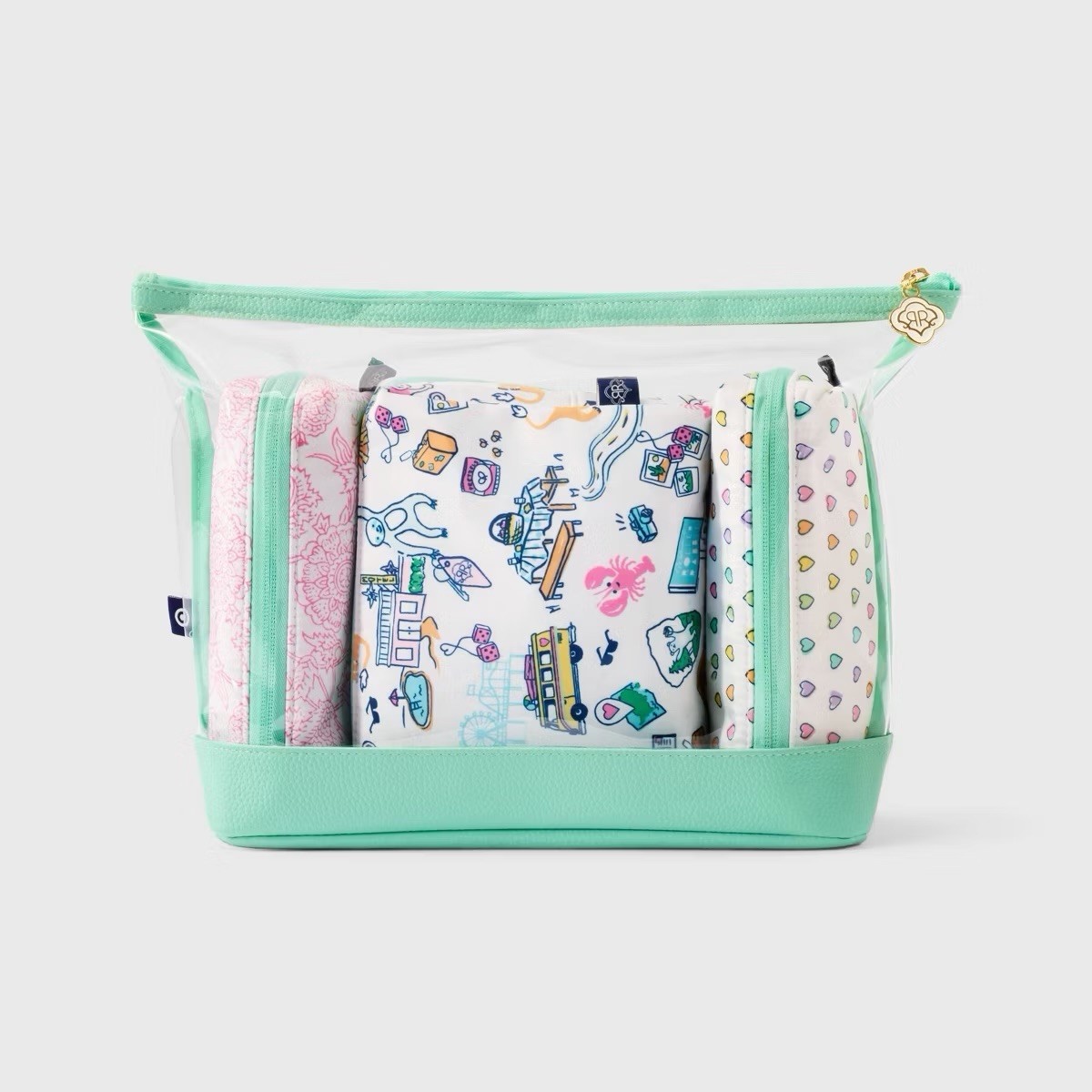 Roller Rabbit x Target- 4pc Floral Vines Multi-Purpose Pouch Set Roadtrip NWT