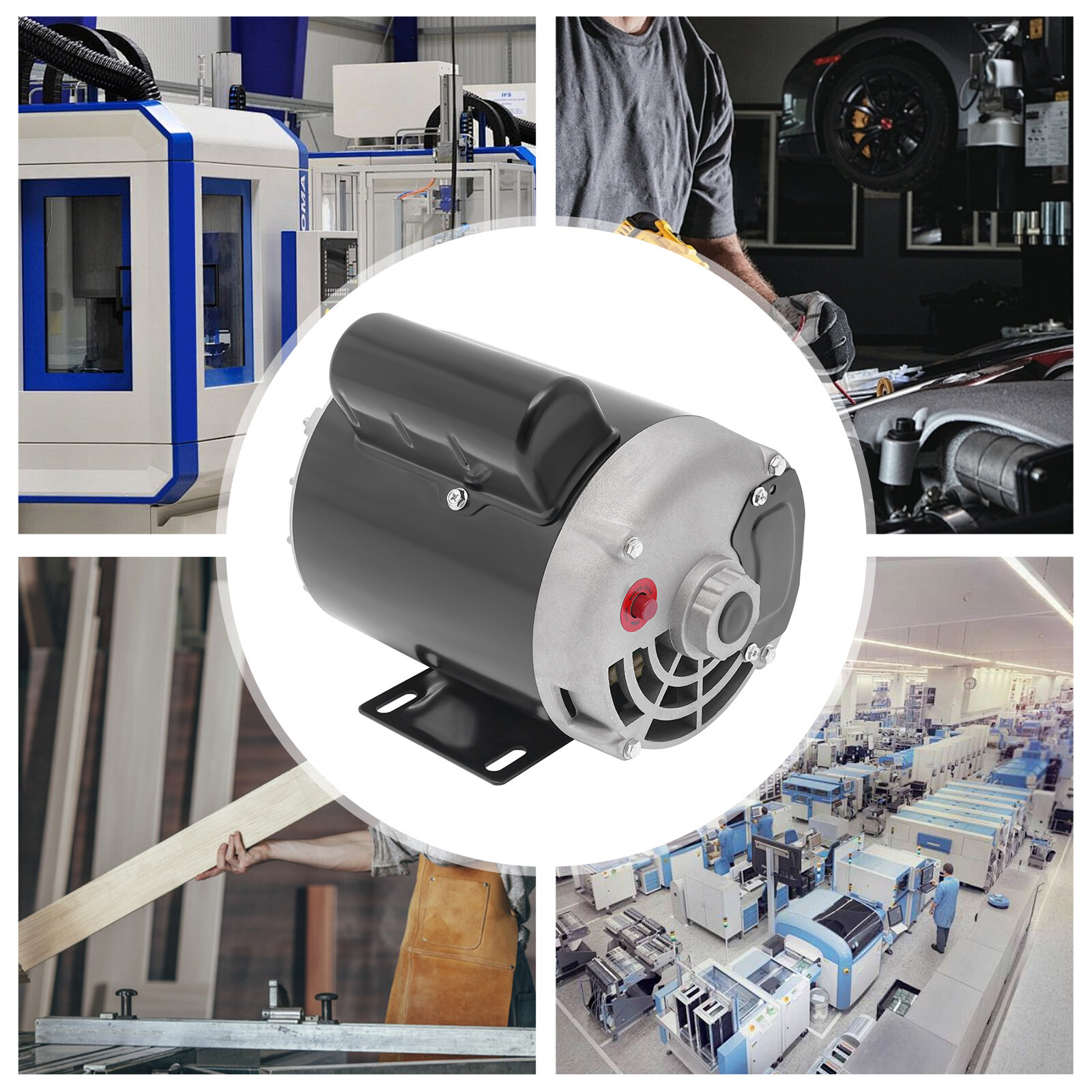 1/2HP 115/230V General Purpose Motor 3450RPM Electric Motor Single Phase New