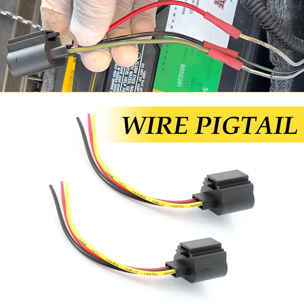 9008 H13 Headlight Bulb Harness Socket Connector Plug Wire Pigtail Female