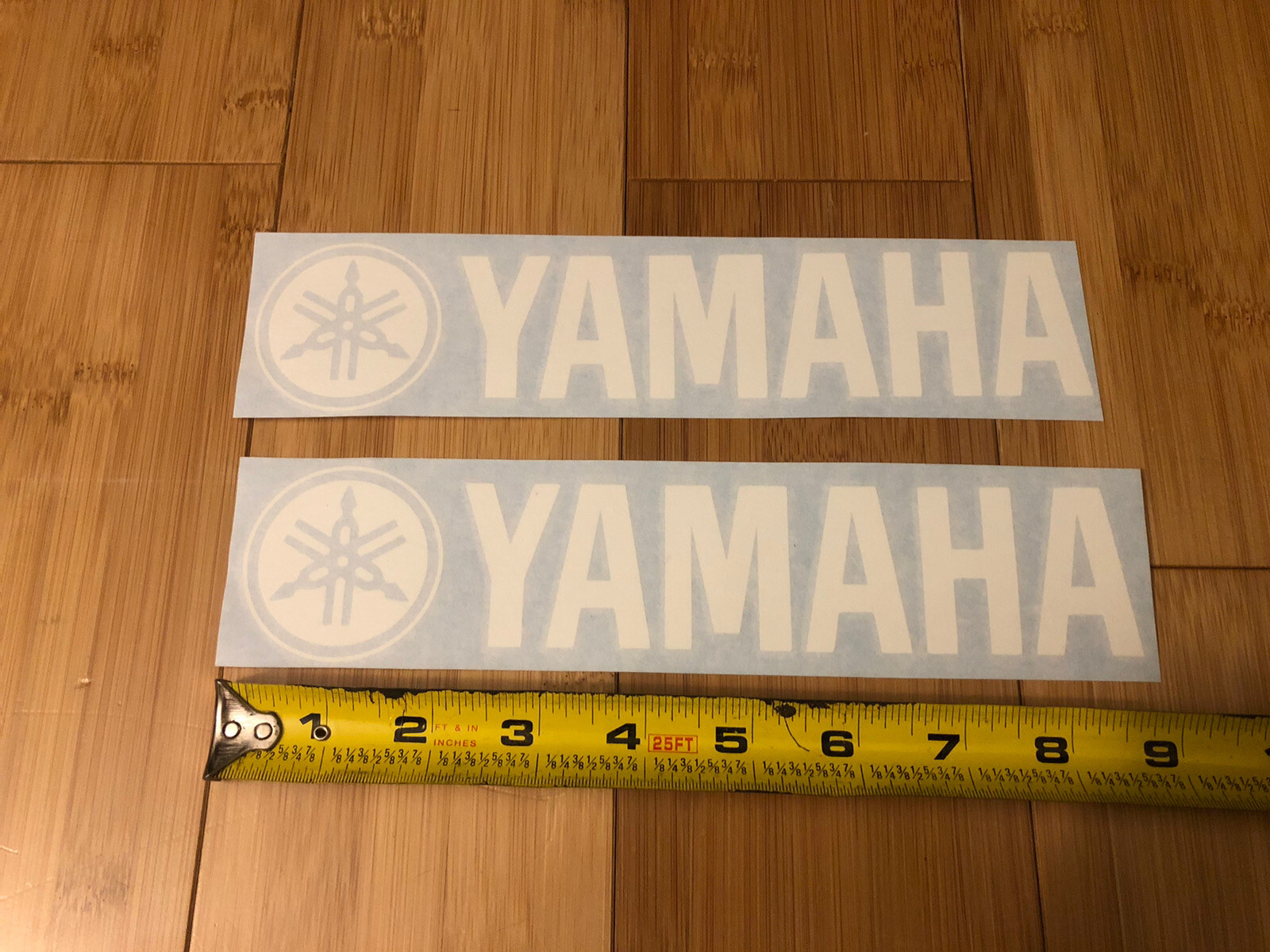 Yamaha Logo 9” Sticker (set Of 2) White Vinyl Motorbike ATV MX Dirtbike Decal