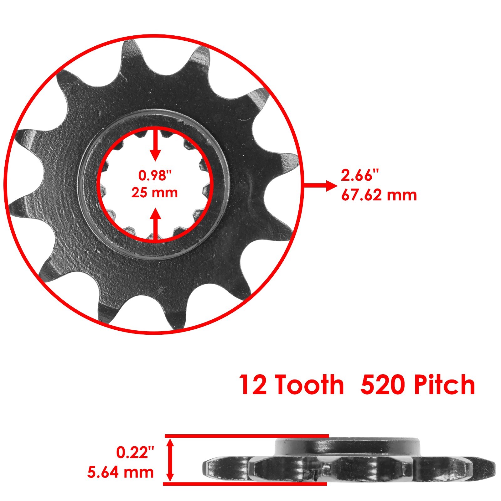 Drive Chain W/Front Rear Sprockets Kit fits Kawasaki KEF300 Lakota 300 1995-2003