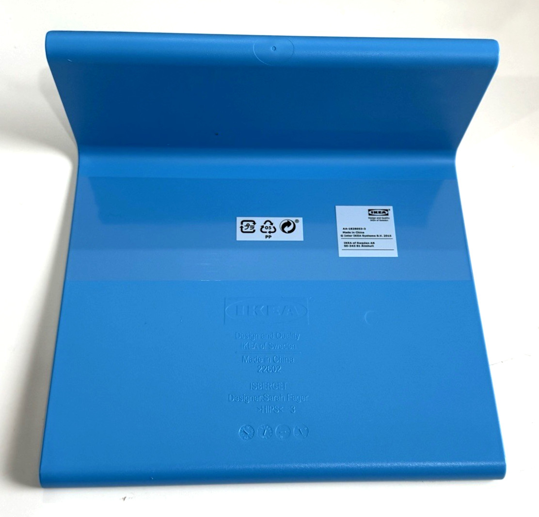 IKEA Isberget Blue Plastic Laptop iPad Tablet Stand Electronics 9 7/8" x 9 7/8"