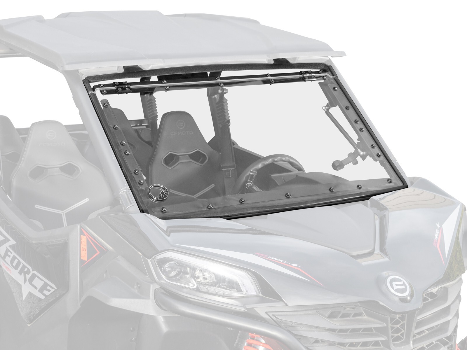 SuperATV Scratch Resistant Flip Windshield for CFMOTO ZForce 950 Sport (2023+)