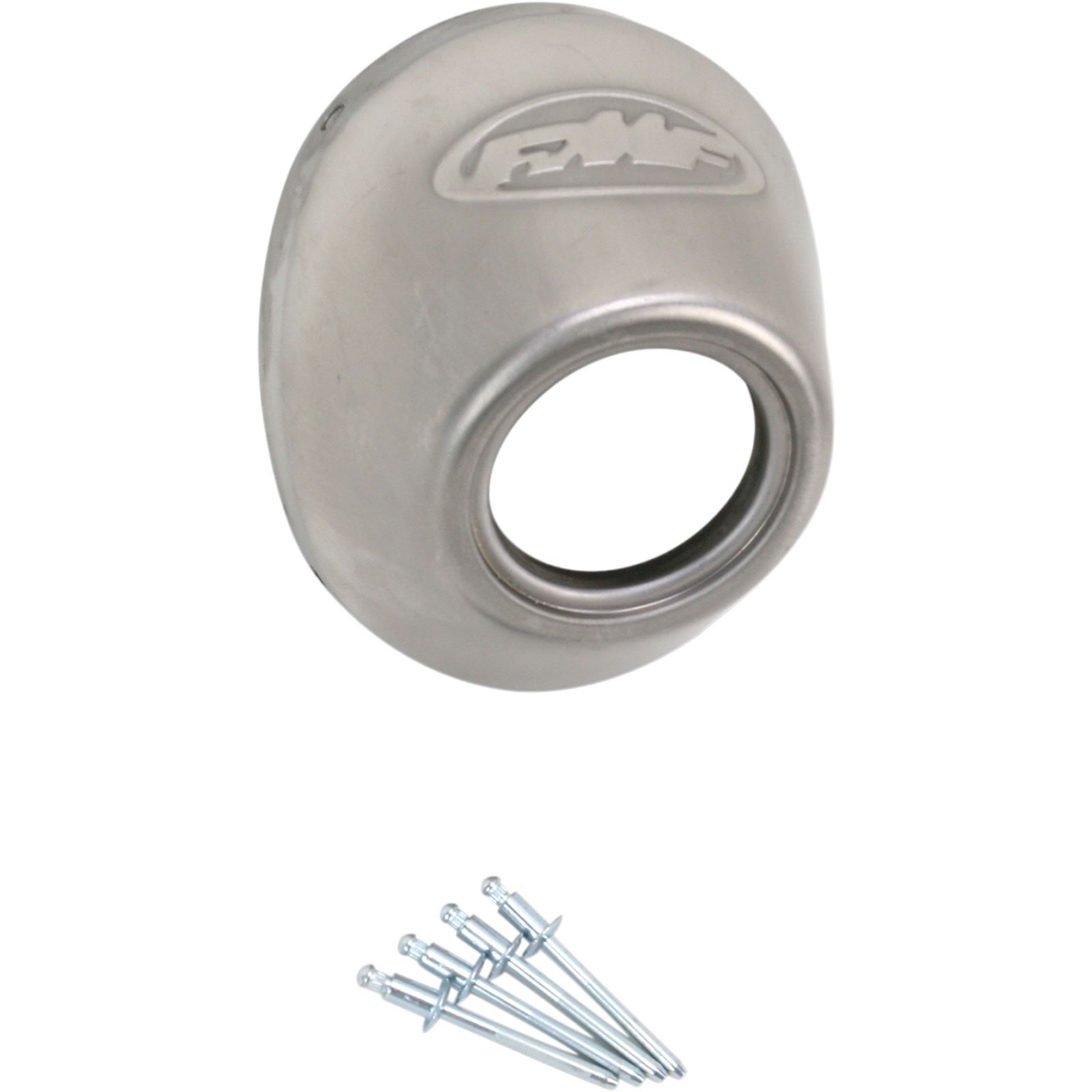 FMF Racing End Cap - Stainless Steel - Straight Cut - Powercore 4/Q4 040634