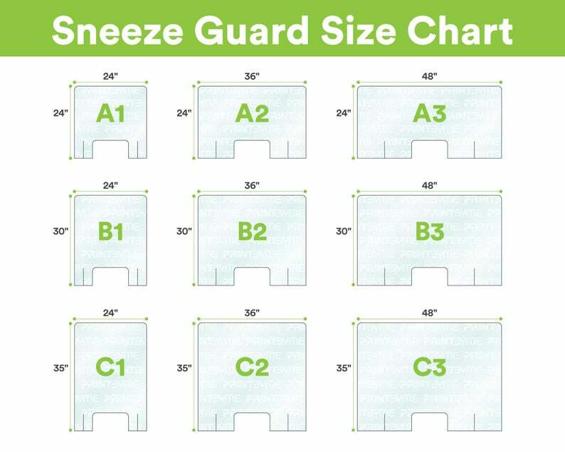 24” X 24” Sneeze Guard, Clear Acrylic, Plexiglass Countertop Barrier Shield