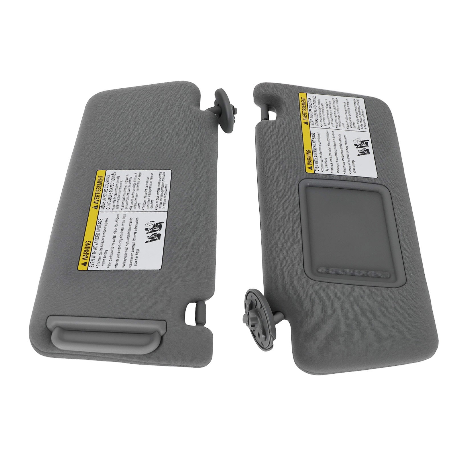 Pair Gray Sun visor w/ Light for Toyota Tacoma 2005-2015 LH RH 7432004210B0