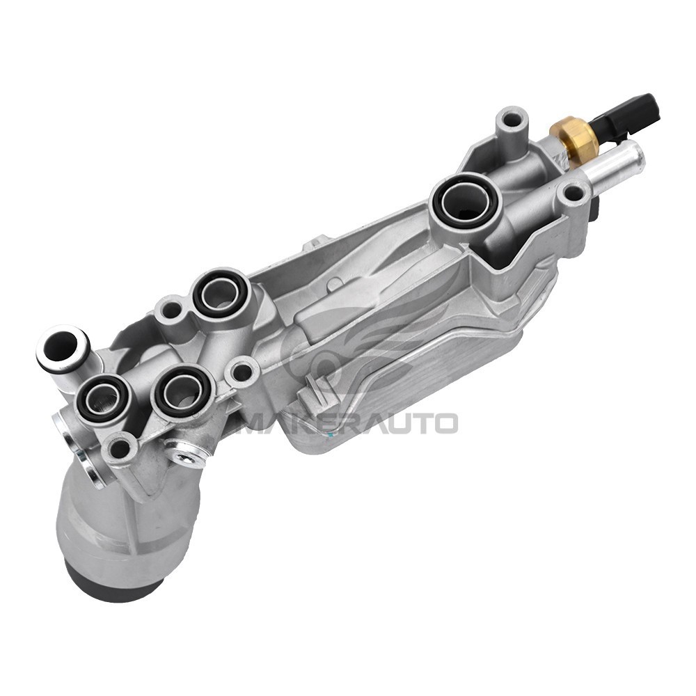 Aluminum Engine Oil Cooler Filter Housing For 11-16 Dodge Jeep Chrysler Ram 3.6L