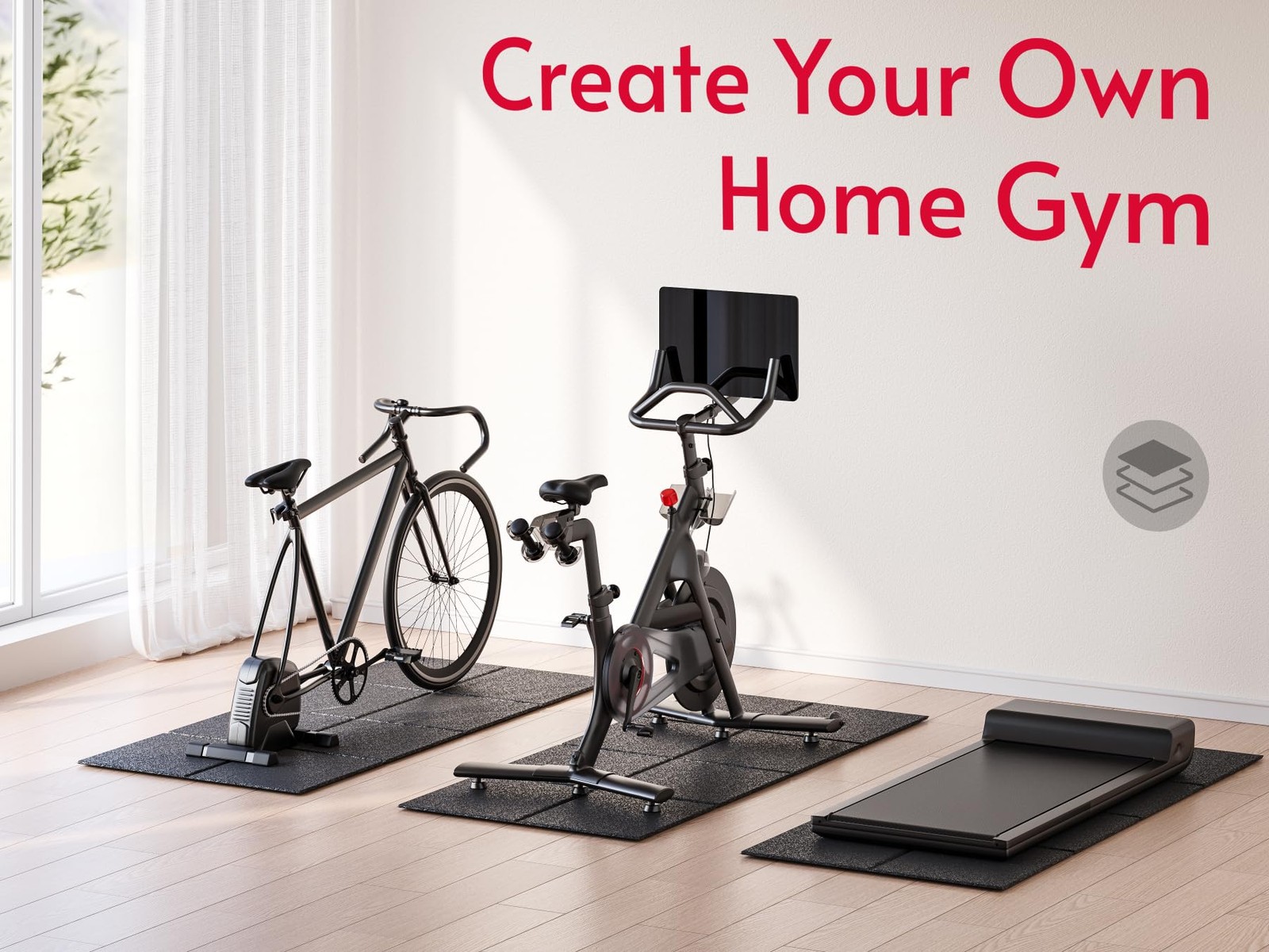 Crostice Walking Pad Mat 26x60" 1/4" Thick Under Desk Treadmill Floor Mat