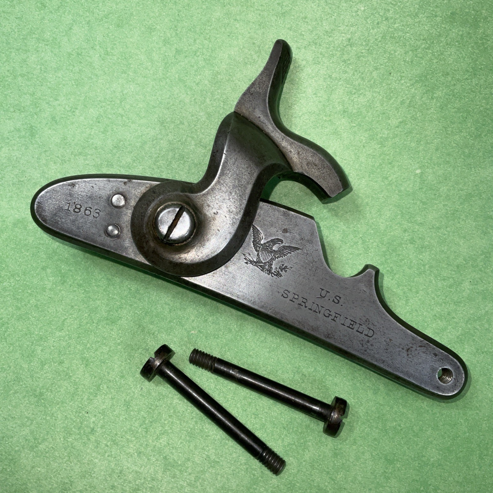 US Springfield Trapdoor Early Lock 50-70 Models 1868-69-1870 w/ Both Lock Screws