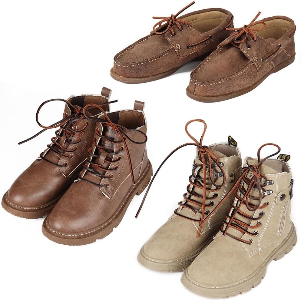 Flat Genuine Leather Strip Cord Braiding String Crafts Shoelace Tan 3mm 5 Yards