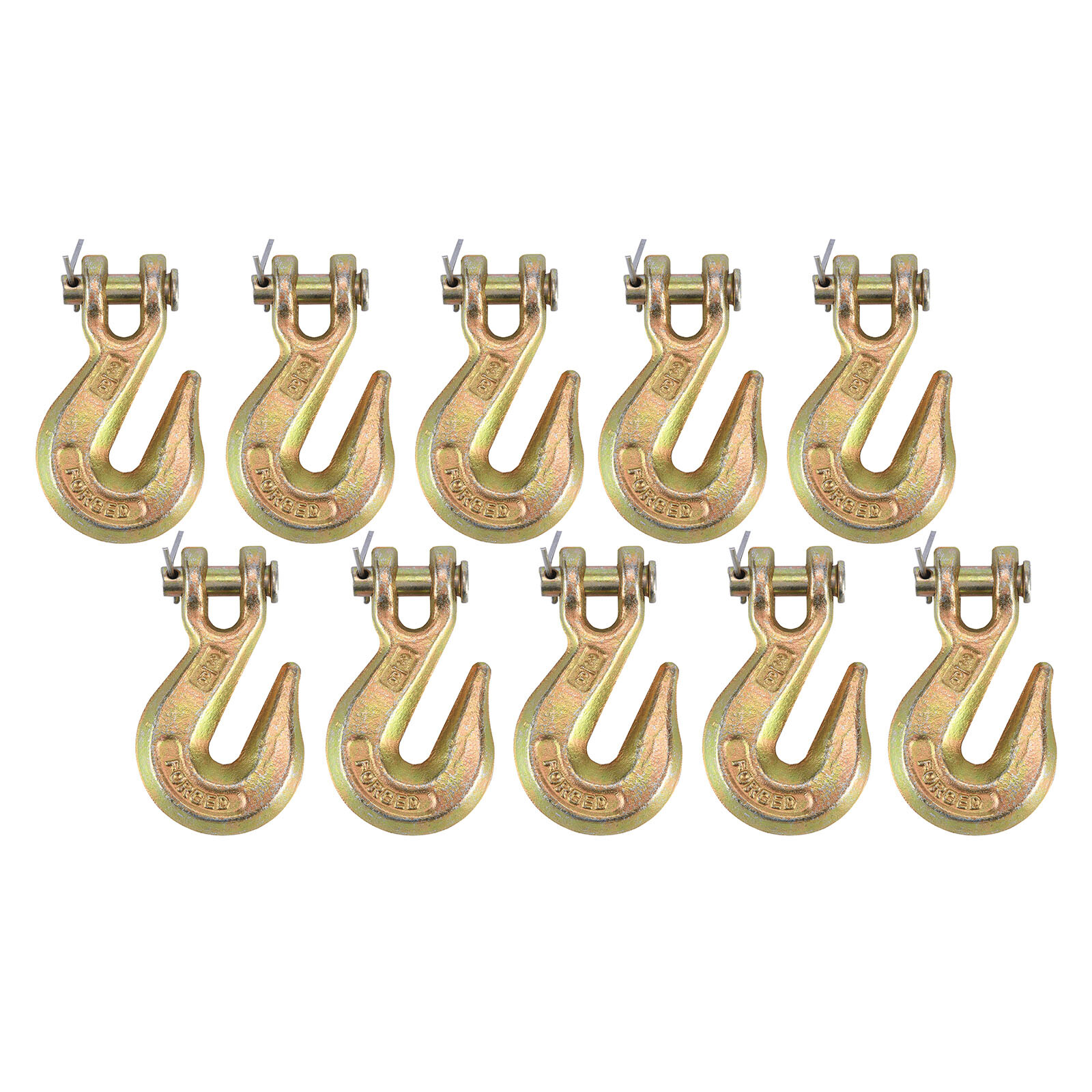 10 Pack G70 3/8" Clevis Grab Hooks Tow Chain Hook Flatbed Truck Trailer Tie Down