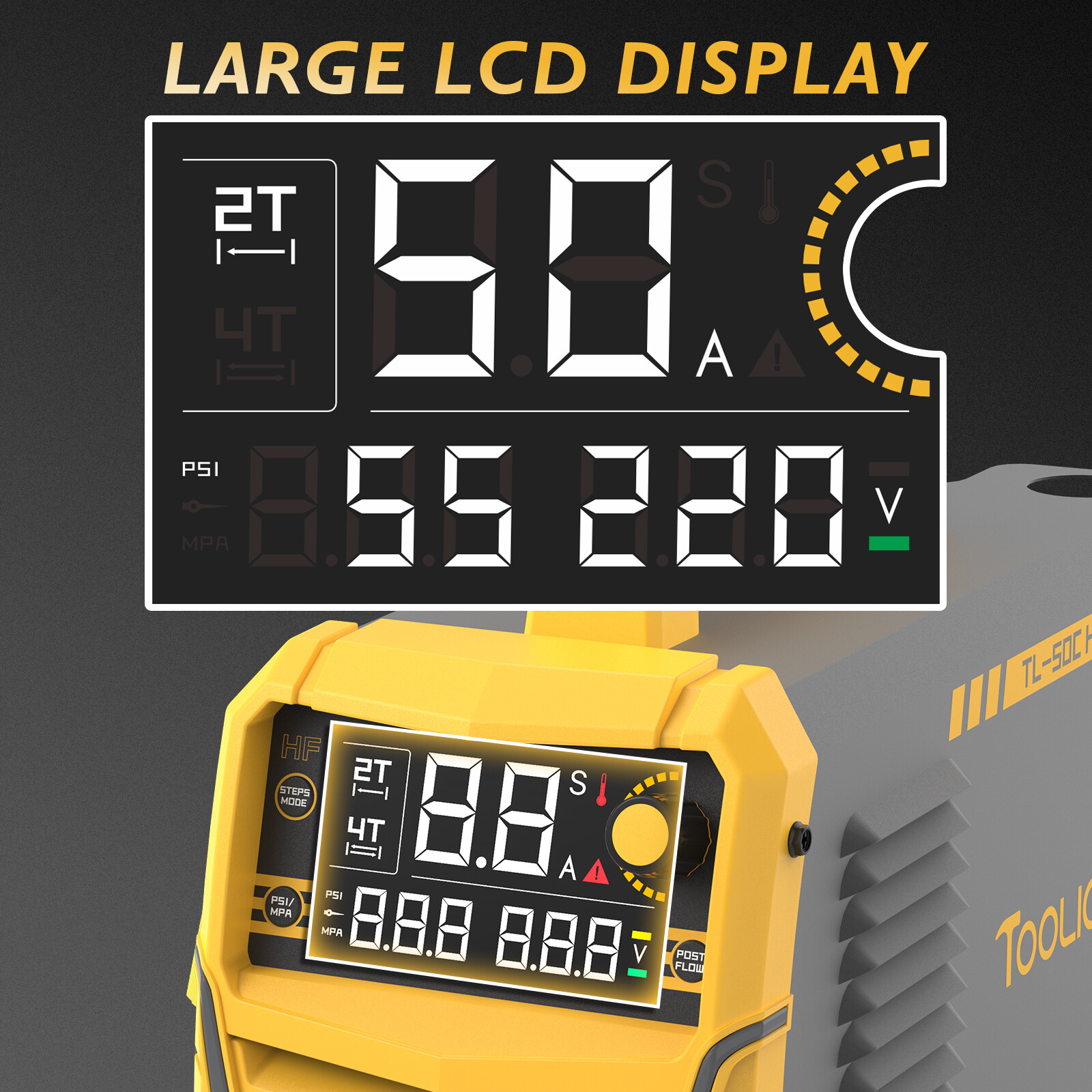50A Non-Touch Pilot ARC Air Plasma Cutter 110V/220V Post/Flow Gas and 2T/4T