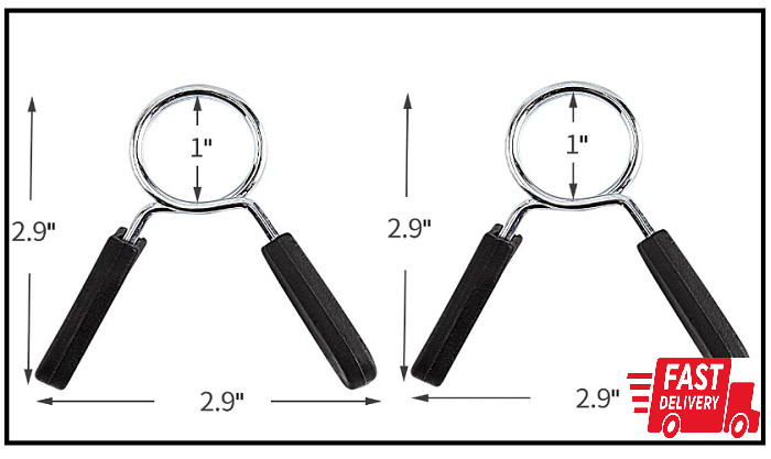 Barbell Clamps Dumbbell Spring Clip Circlip Collars 1 Inch Weight Bars Clips Fit