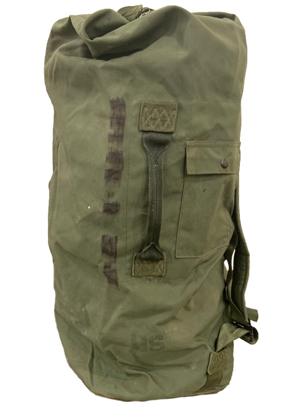 Military Duffel Sea Bag Navy Army Marine OD Green Good Condition
