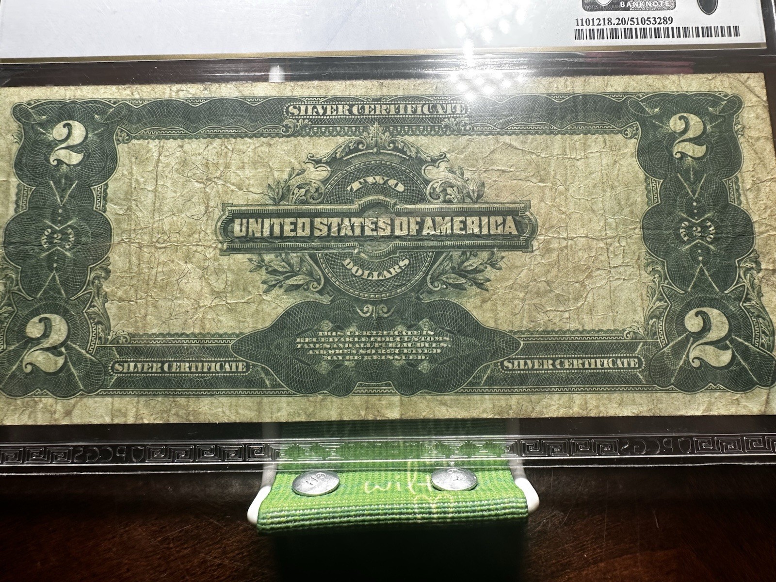 Fr.253 1899 $2 Two Dollars Silver Certificate MINI PORTHOLE, PMG VF 20