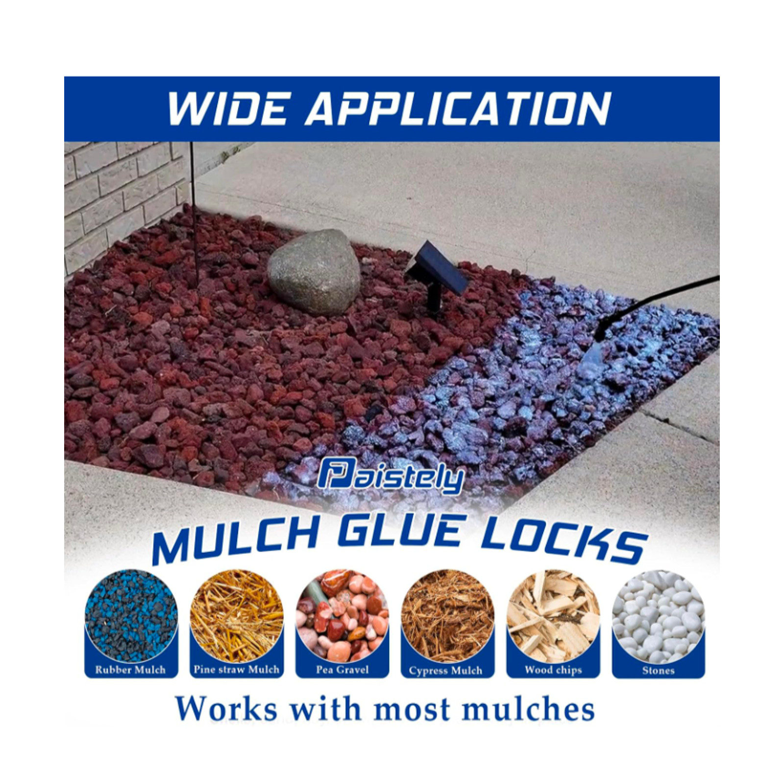Mulch and Rock Clear Glue for Landscaping