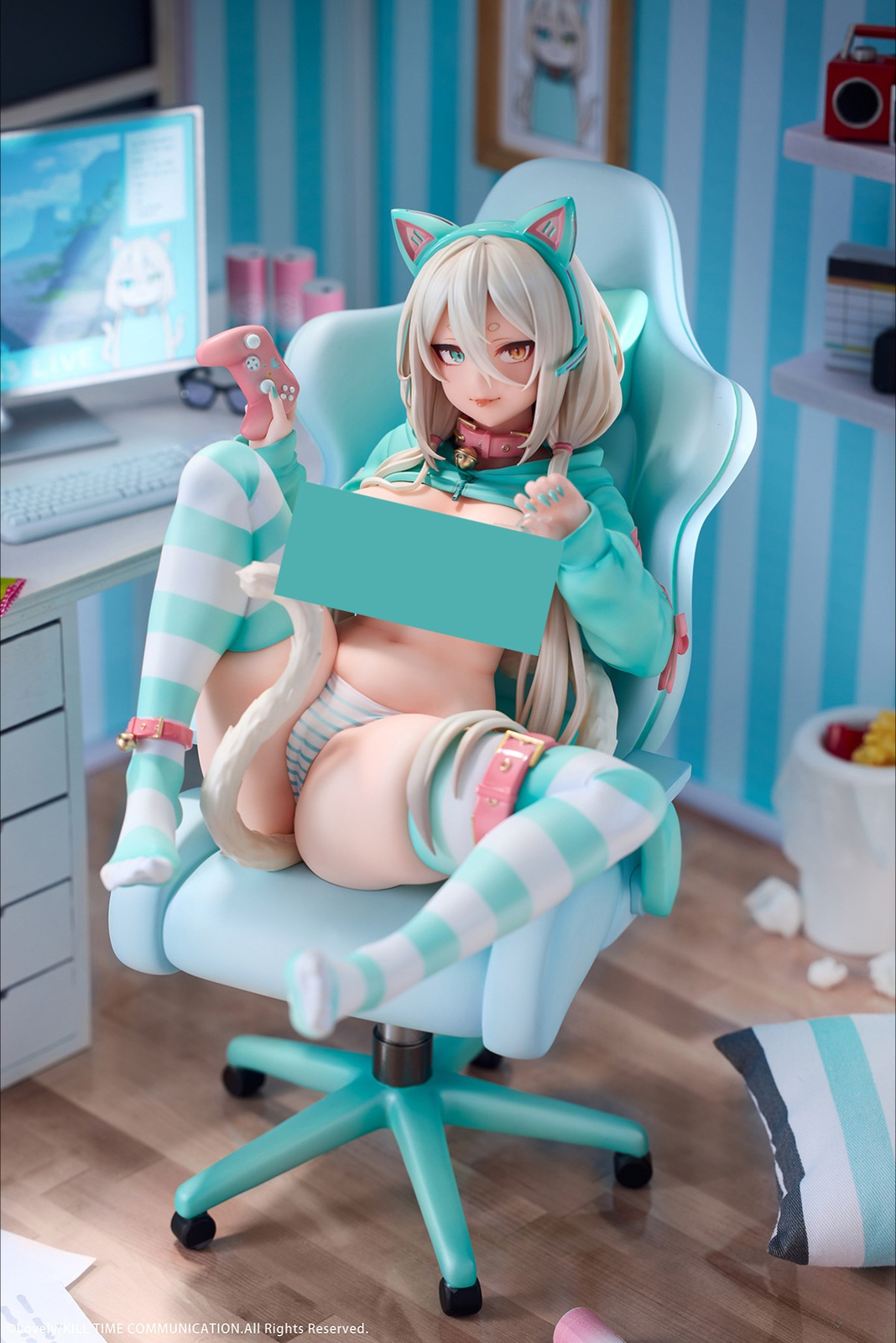 Lovely Nekomata Big Tits Gamer Shiro 1/6 Complete Figure Toy Model New IN Hand@