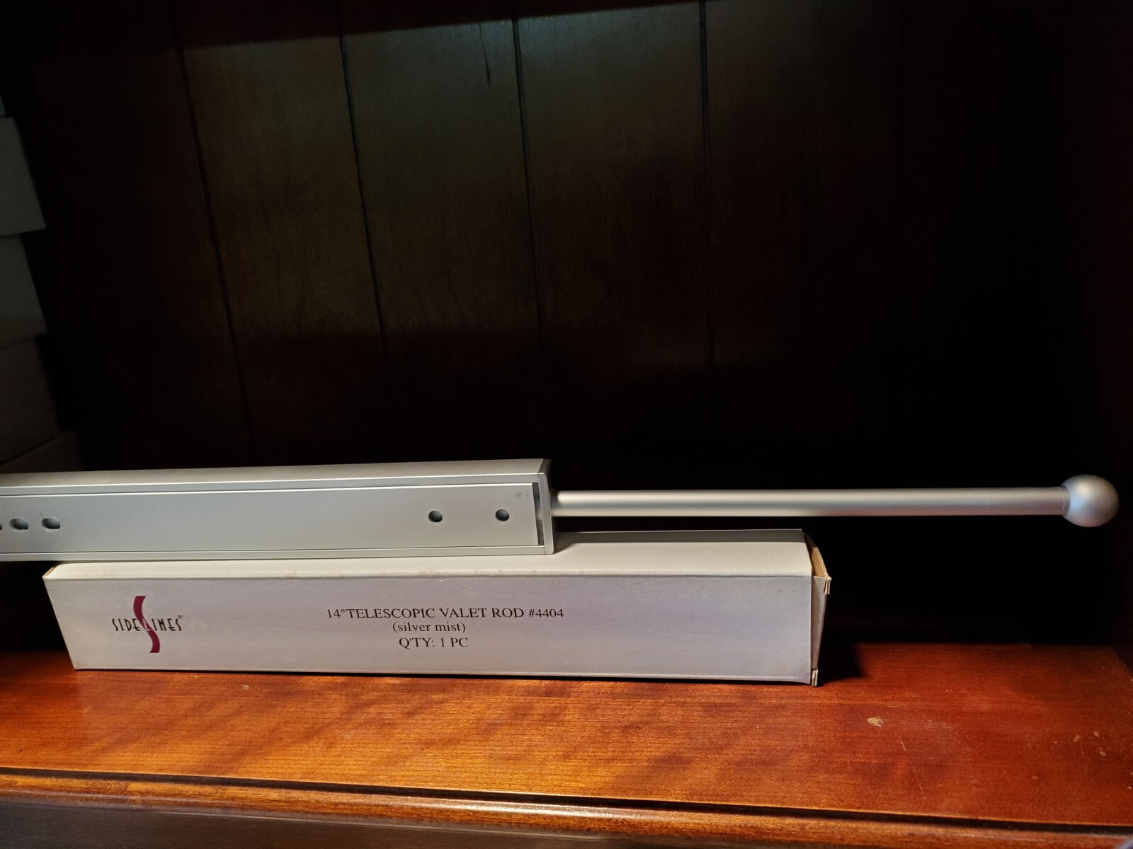 Sidelines 14" Telescoping Valet Rod Silver Mist Volume Discounts