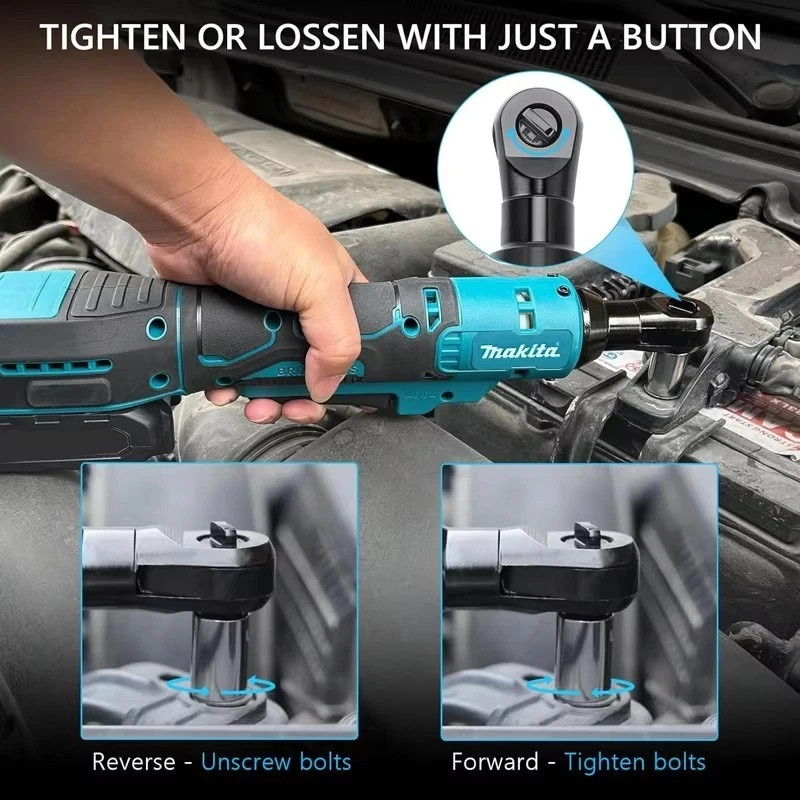 Makita brushless ratchet right angle wrench cordless driver 18v power (10mm 3/8)