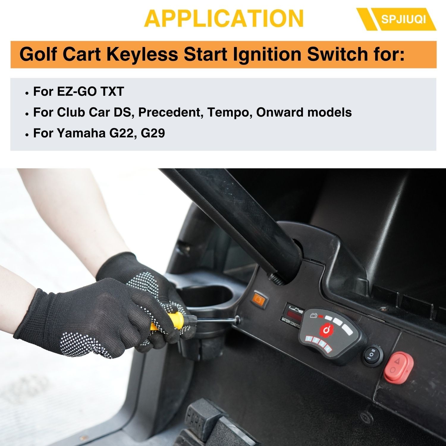 36-48V Golf Cart Keyless Start Remote Ignition Switch for Club Car Tempo/Onwarde