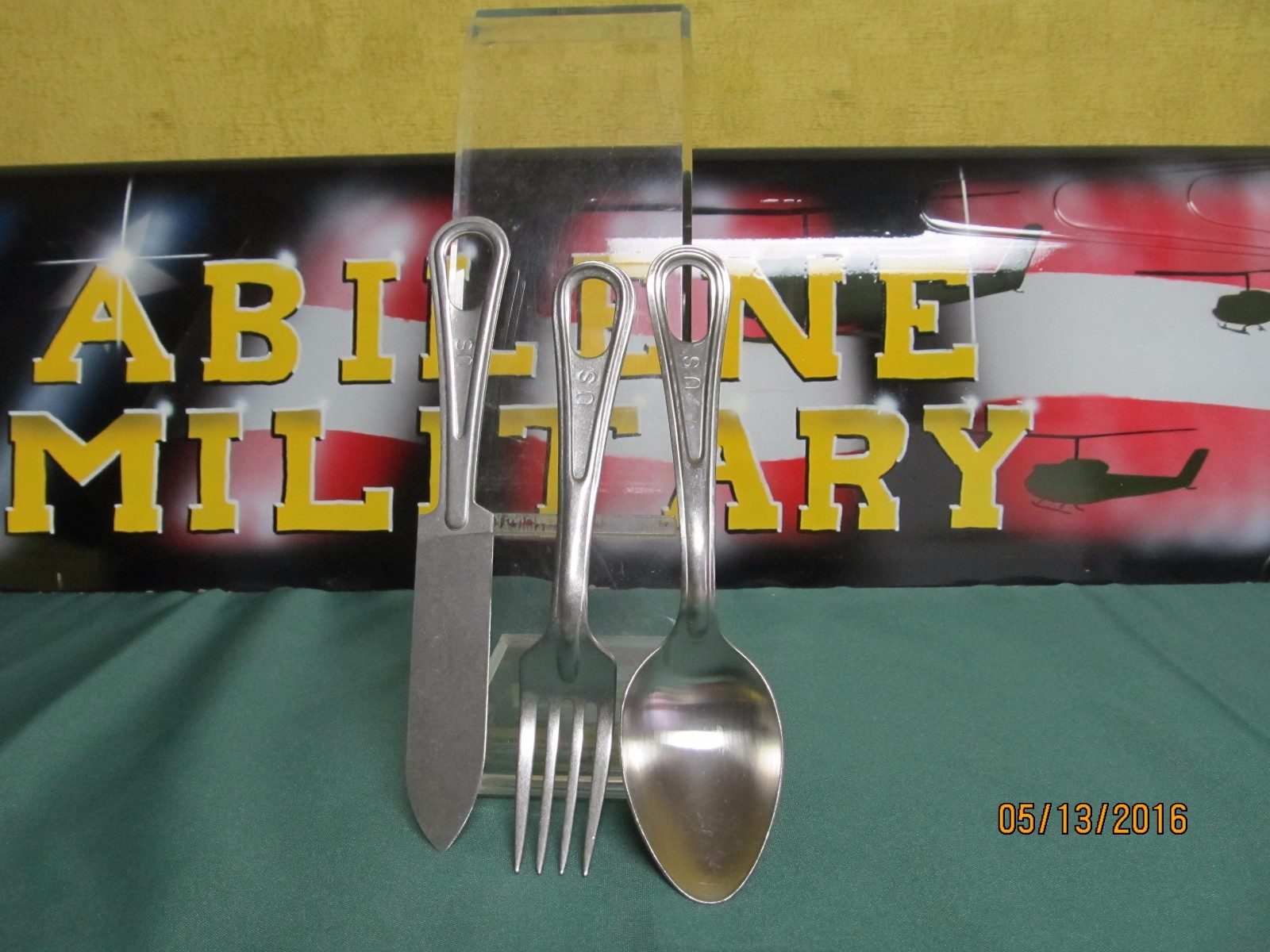 Military Mess Kit Utensil Set Knife Spoon Fork P38 C Ration Scout Camping Issue