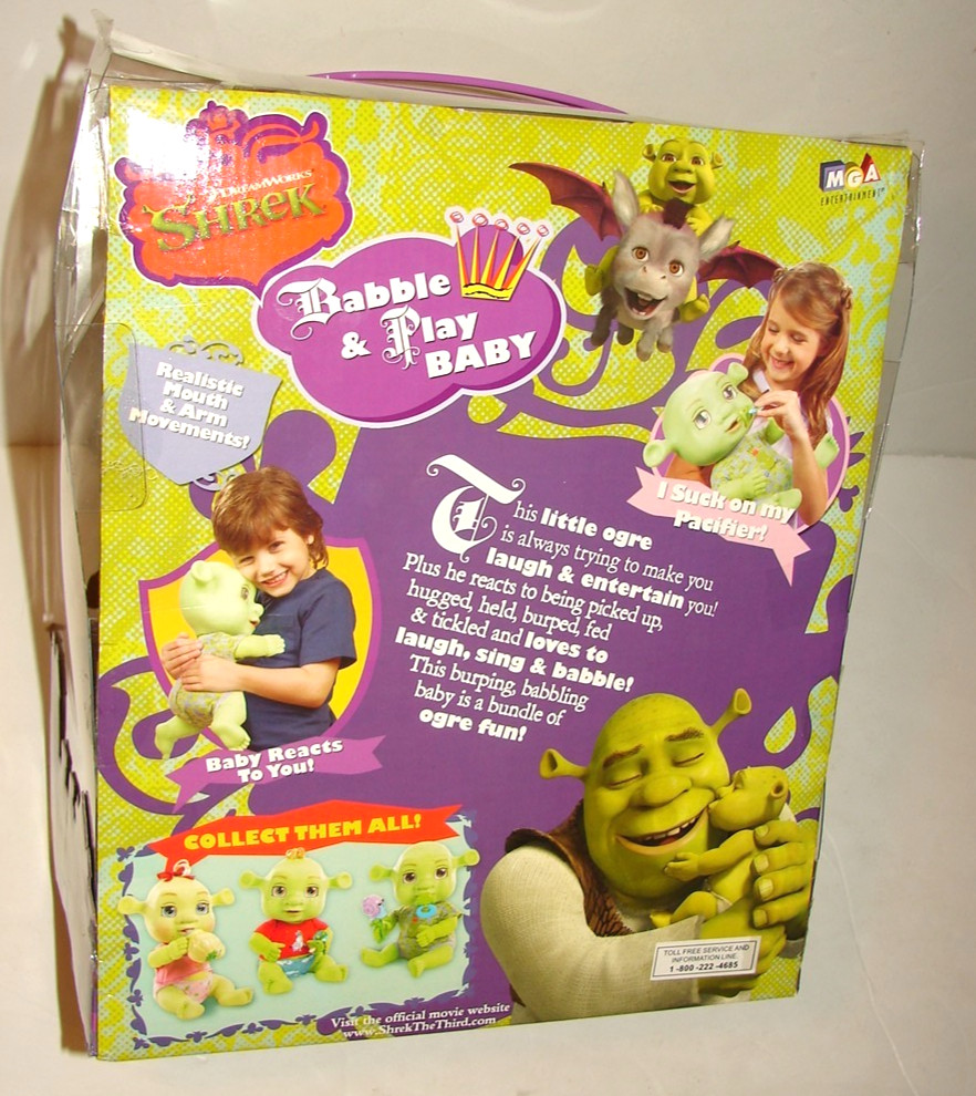 2007 SHREK The Third Babble & Play BABY OGRE 12” MGA Entertainment *NEW* NOS