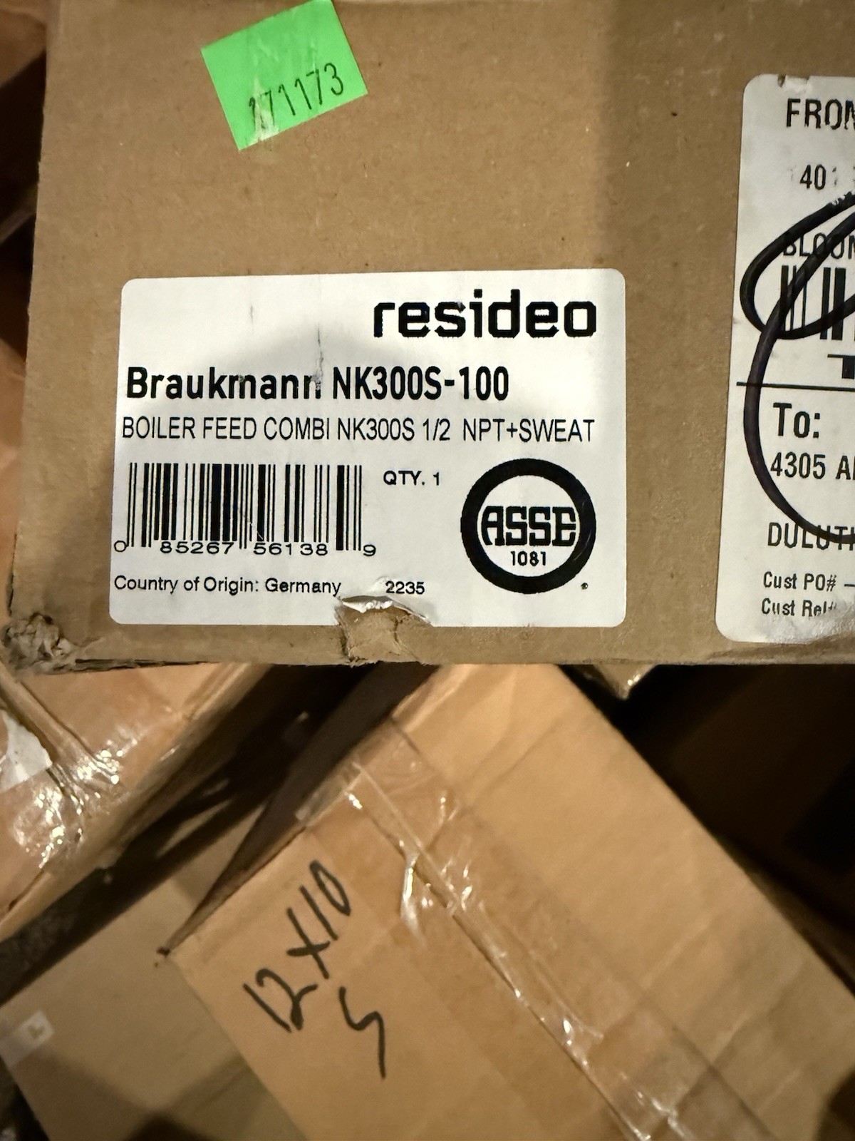 Resides Brazilian NK3000S-10 Boiler Feed valve