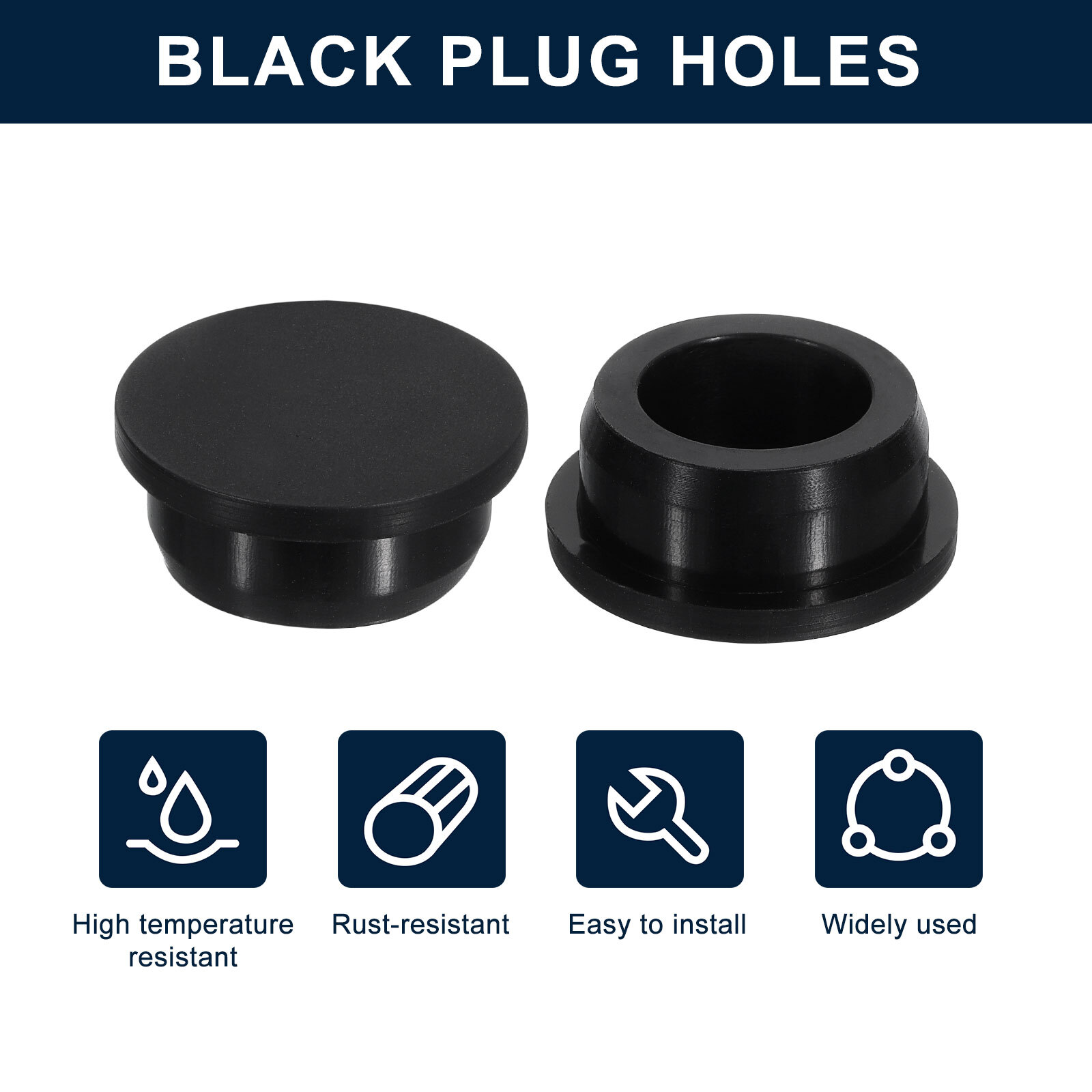 2 Pcs Plug Holes, Rubber Button Plug for 31-32mm/1.22-1.26" Hole