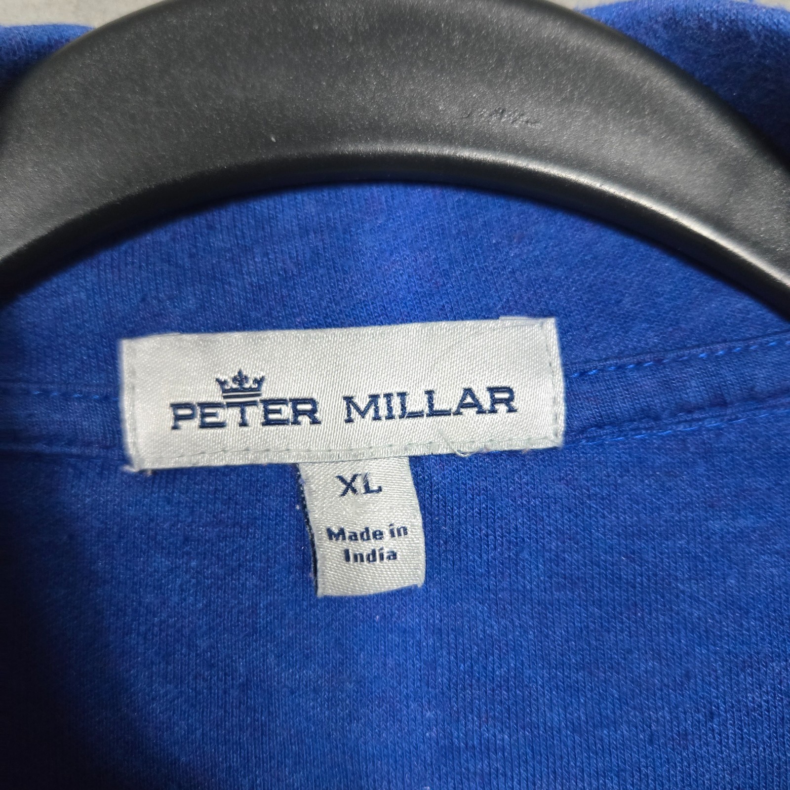 Peter Millar Golf Sweatshirt Mens XL Blue Crown Comfort Interlock 1/4 Zip