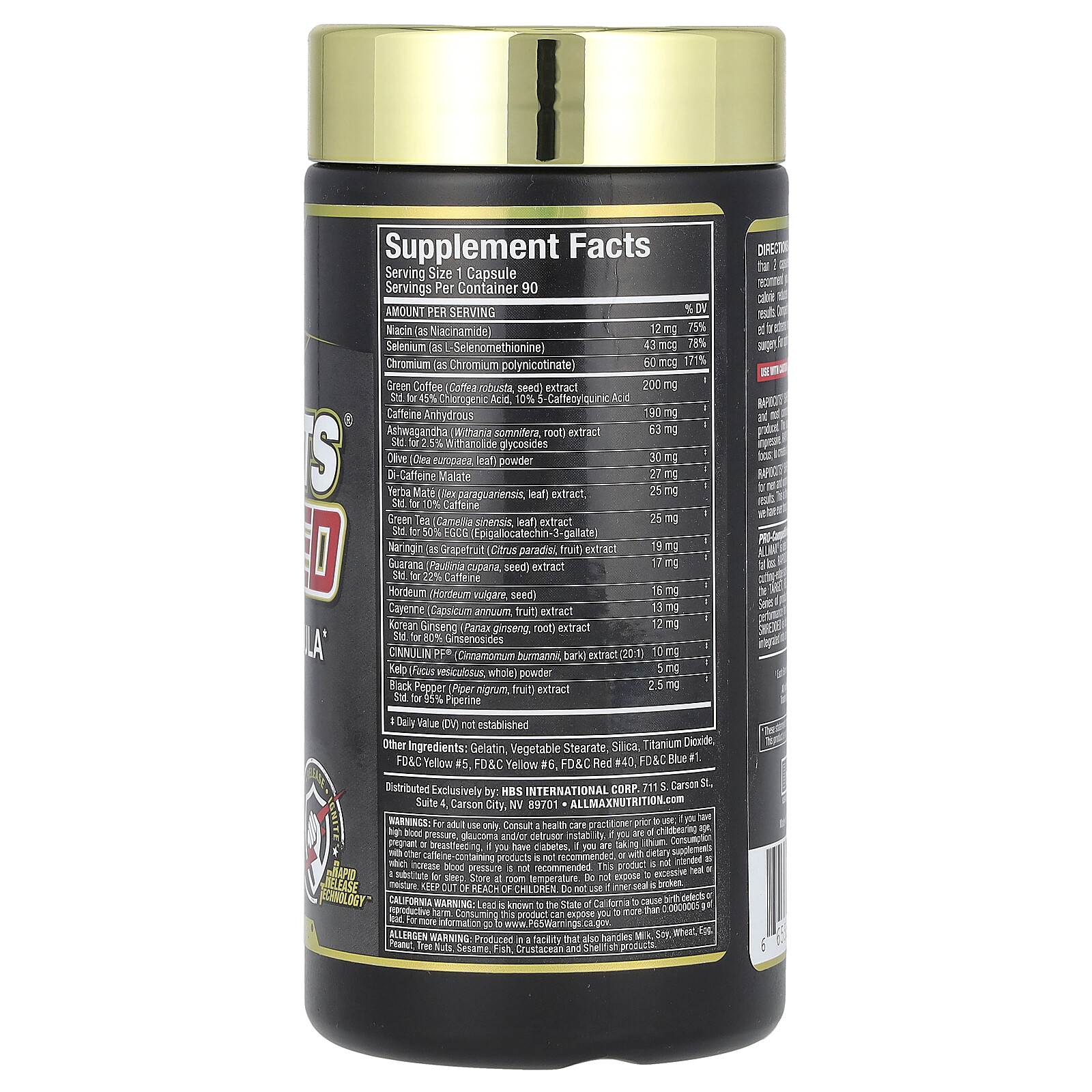 Rapidcuts Shredded, 90 Capsules